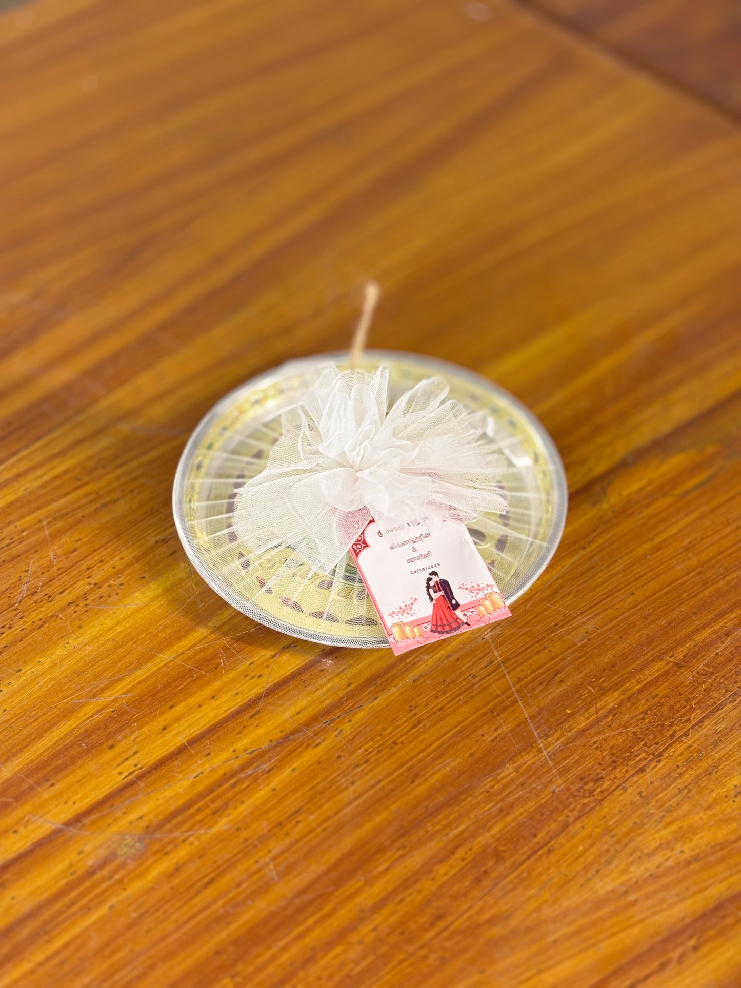 Meenakari Plate Return Gift | Decorative Meenakari Puja Plate | Wedding & Festival Favor