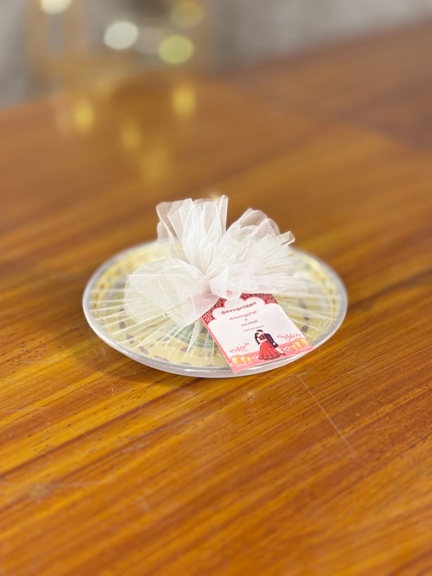 Meenakari Plate Return Gift | Decorative Meenakari Puja Plate | Wedding & Festival Favor