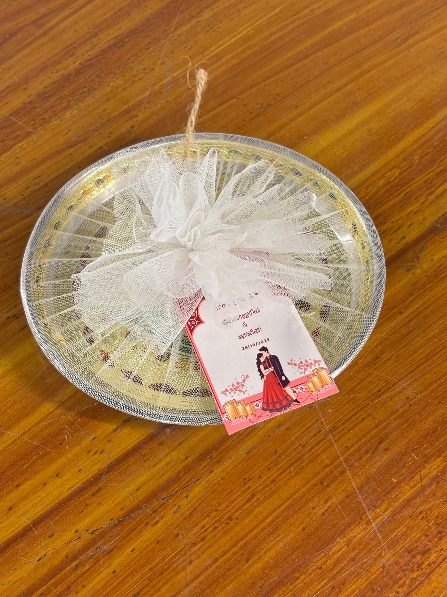 Meenakari Plate Return Gift | Decorative Meenakari Puja Plate | Wedding & Festival Favor