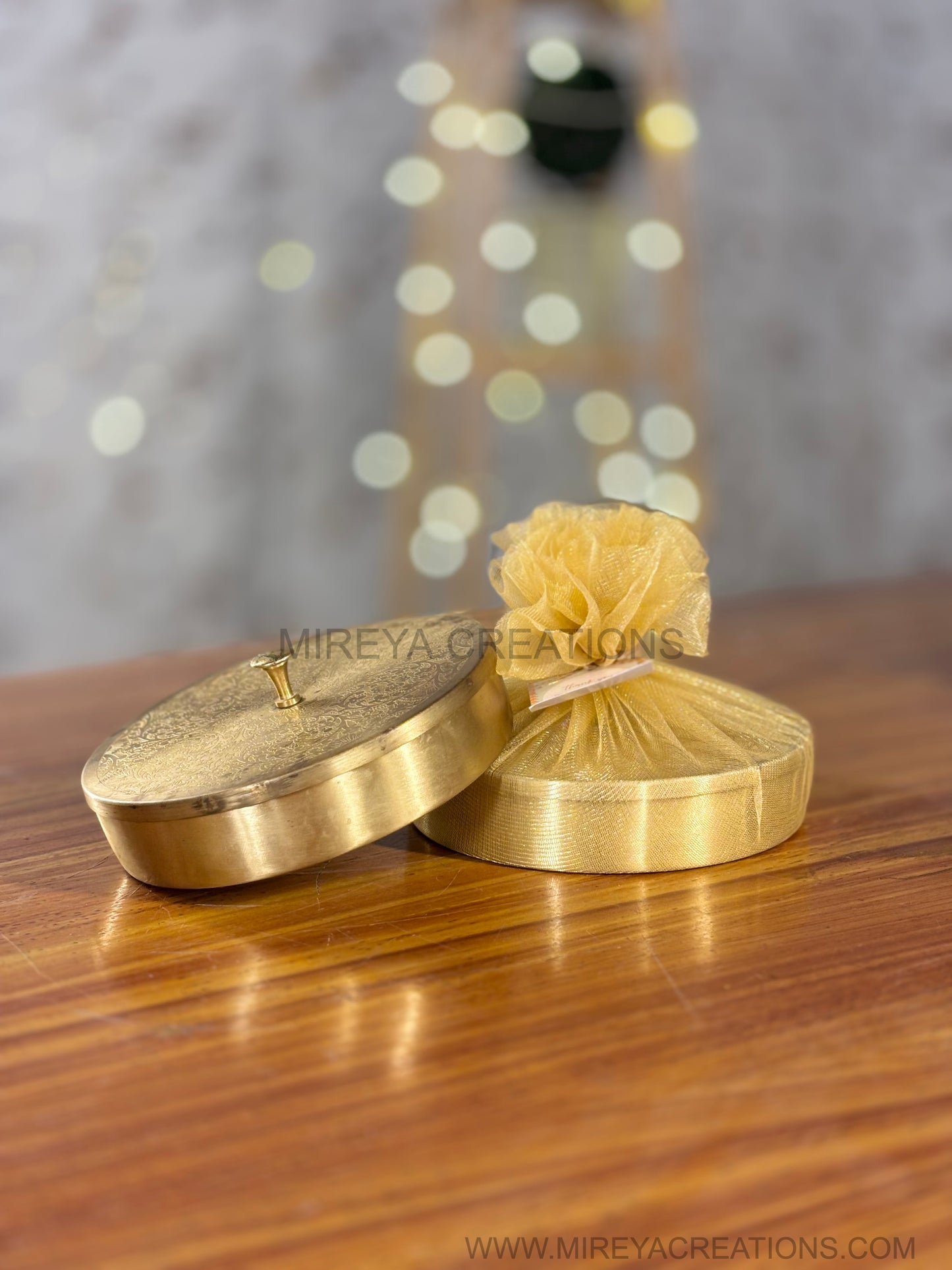 6 Inch Brass Spice Box Return Gift | Traditional Brass Masala Box | Wedding & Home Favor Under ₹1000