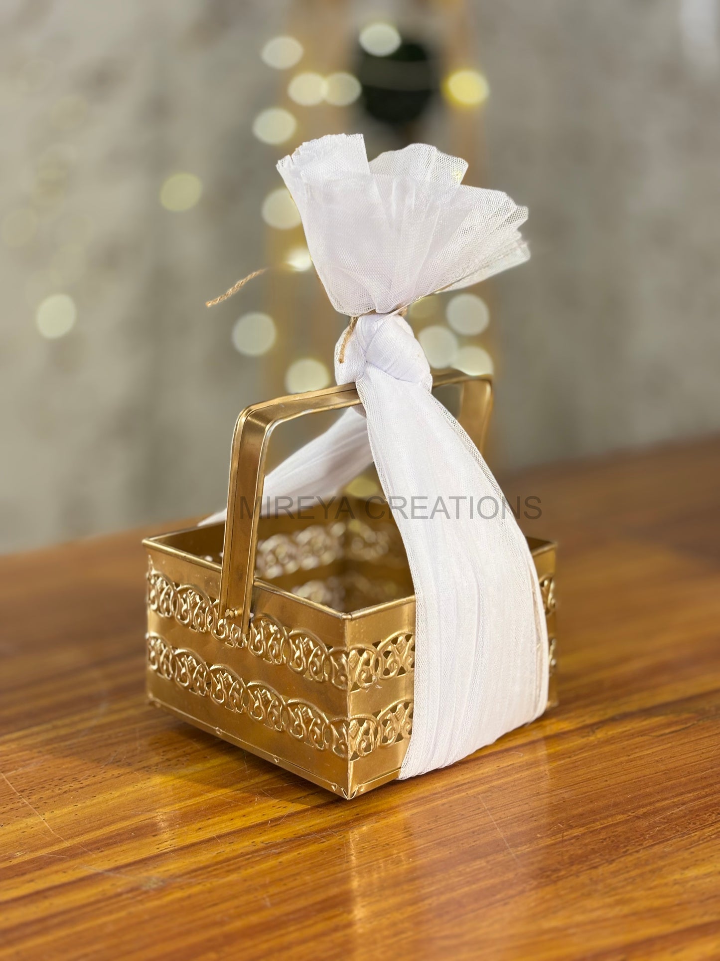 6 Inch Decorative Tray Return Gift | Elegant Serving Tray | Wedding & Housewarming Favor Under ₹300