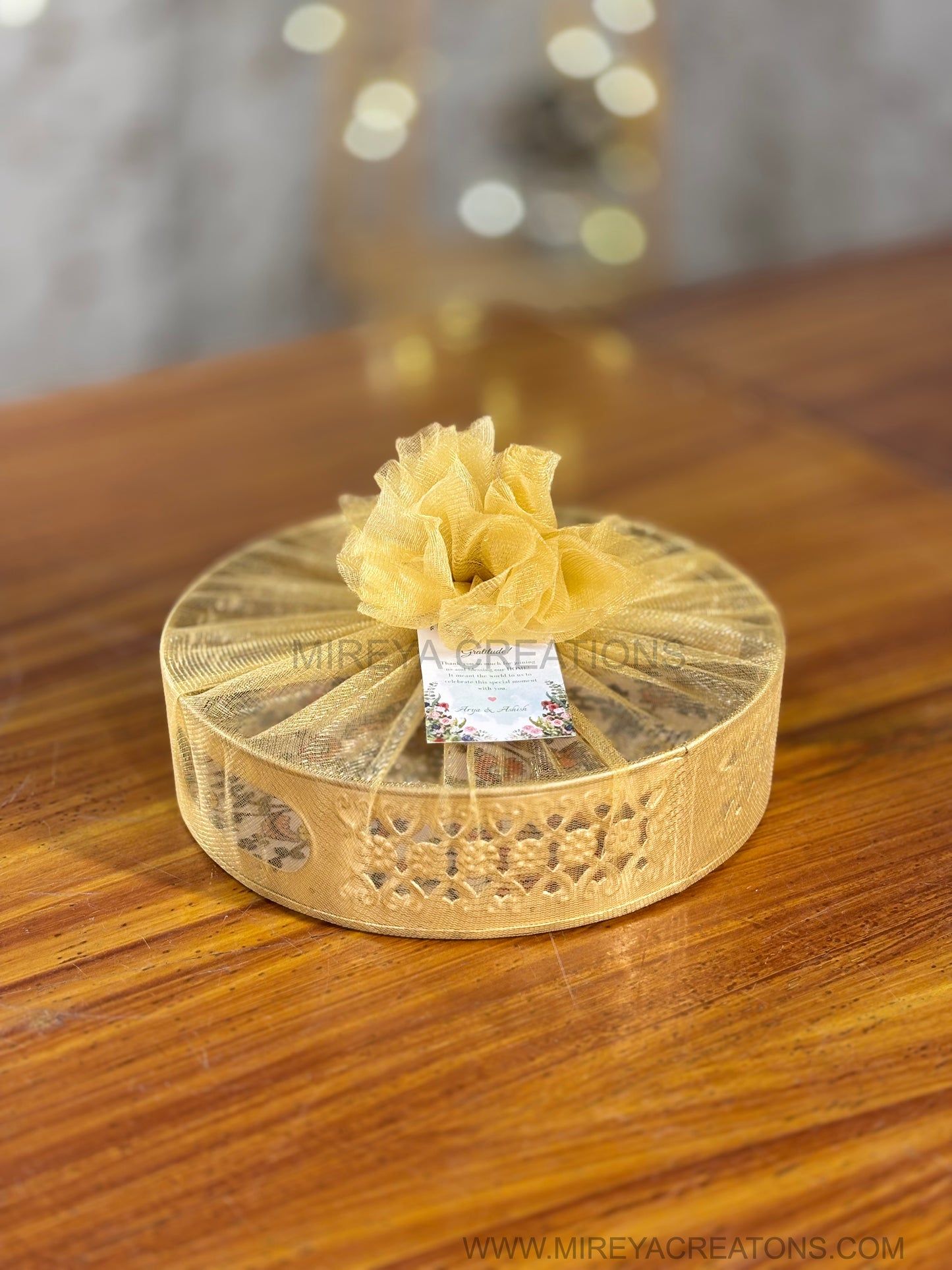 8 Inch Printed Tray Return Gift | Large Printed Decorative Tray | Wedding & Event Favor Under ₹300