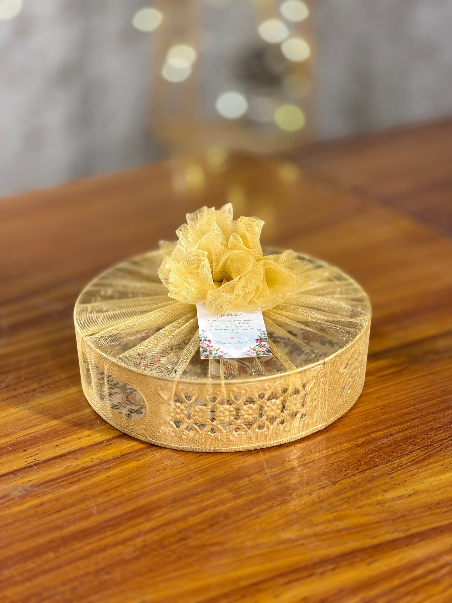 8 Inch Printed Tray Return Gift | Large Printed Decorative Tray | Wedding & Event Favor Under ₹300