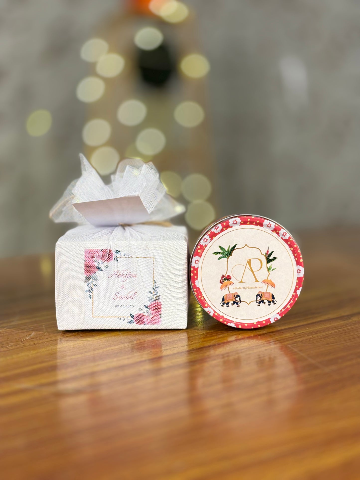 Printed Tin Candle Return Gift | Printed Scented Candle | Wedding & Party Favor Under ₹200