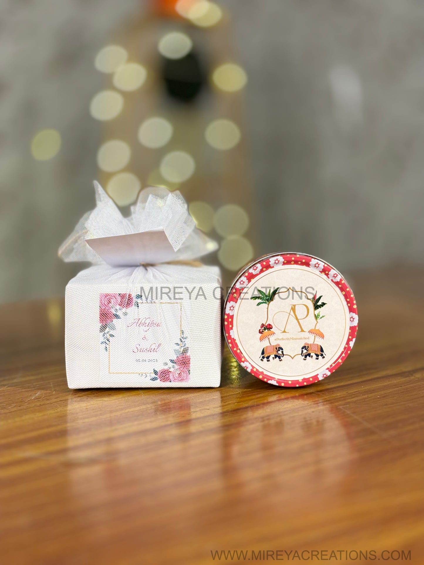 Printed Tin Candle Return Gift | Printed Scented Candle | Wedding & Party Favor Under ₹200