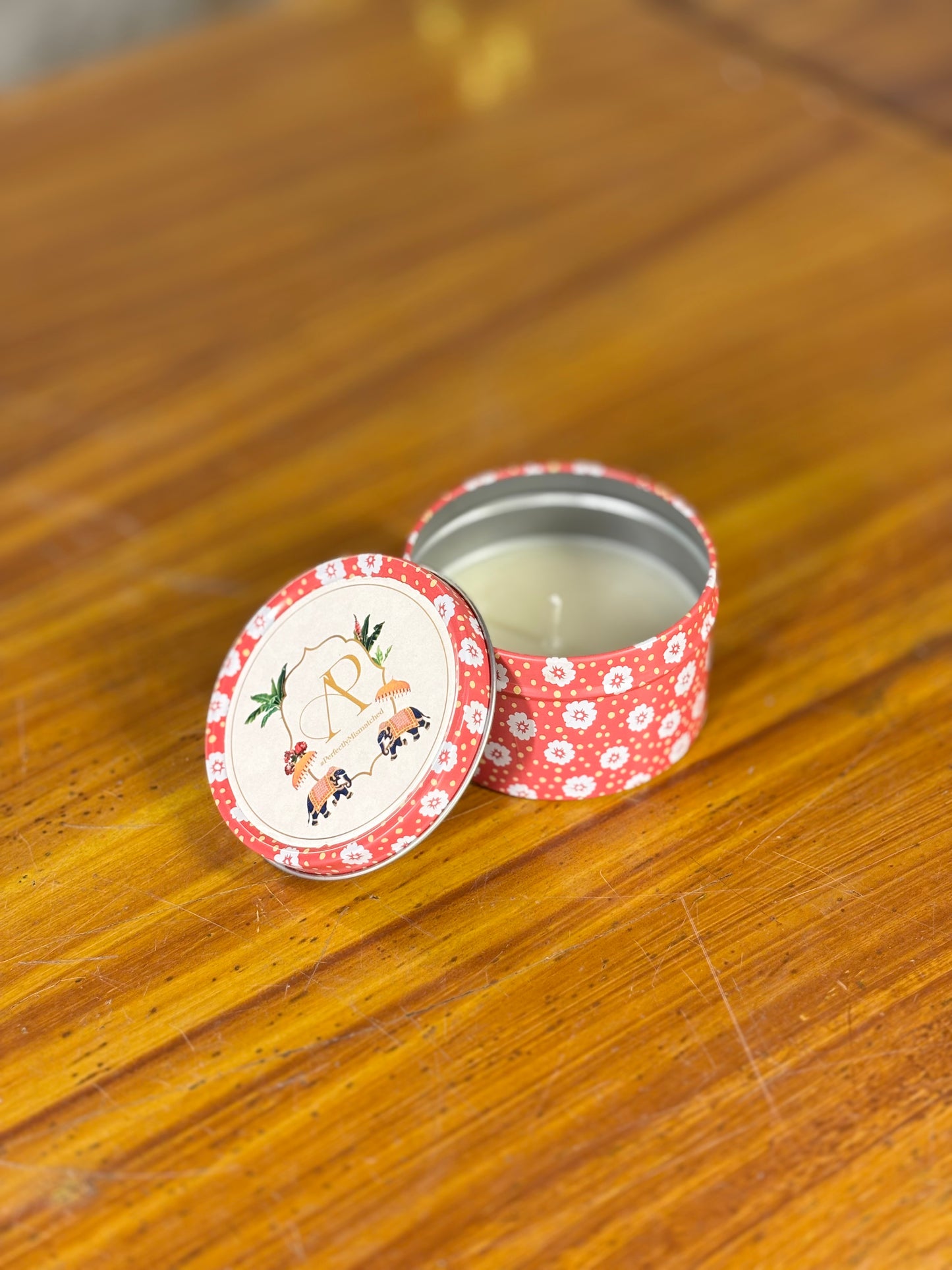 Printed Tin Candle Return Gift | Printed Scented Candle | Wedding & Party Favor Under ₹200