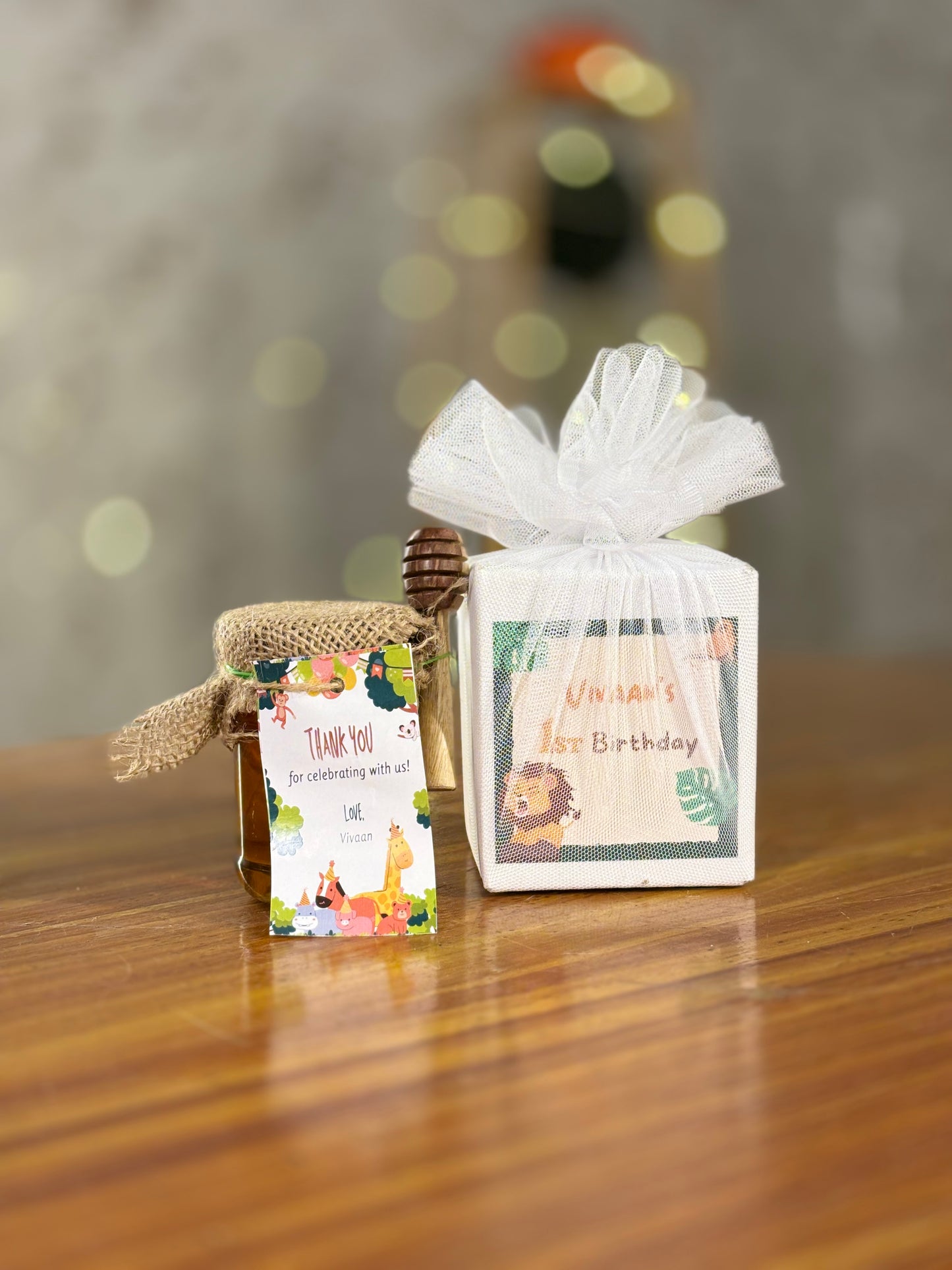 Honey Jar with Dipper | Gourmet Honey Return Gift | Wedding & Festive Favor