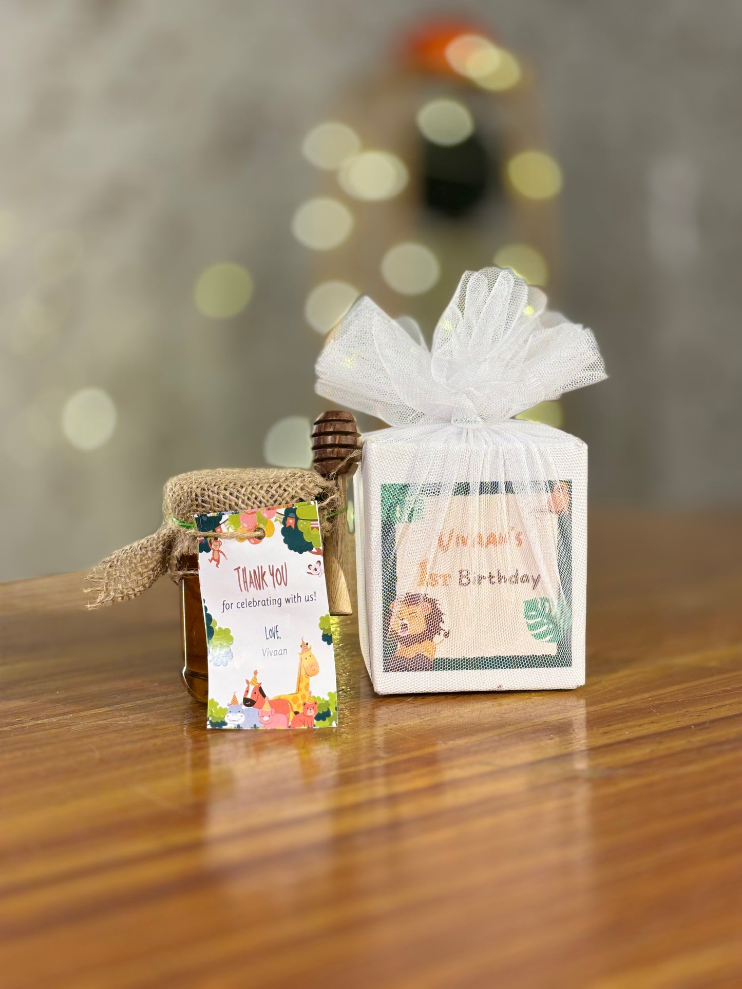 Honey Jar with Dipper | Gourmet Honey Return Gift | Wedding & Festive Favor