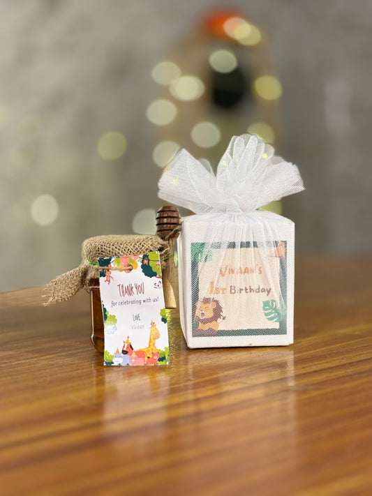 Honey Jar with Dipper | Gourmet Honey Return Gift | Wedding & Festive Favor