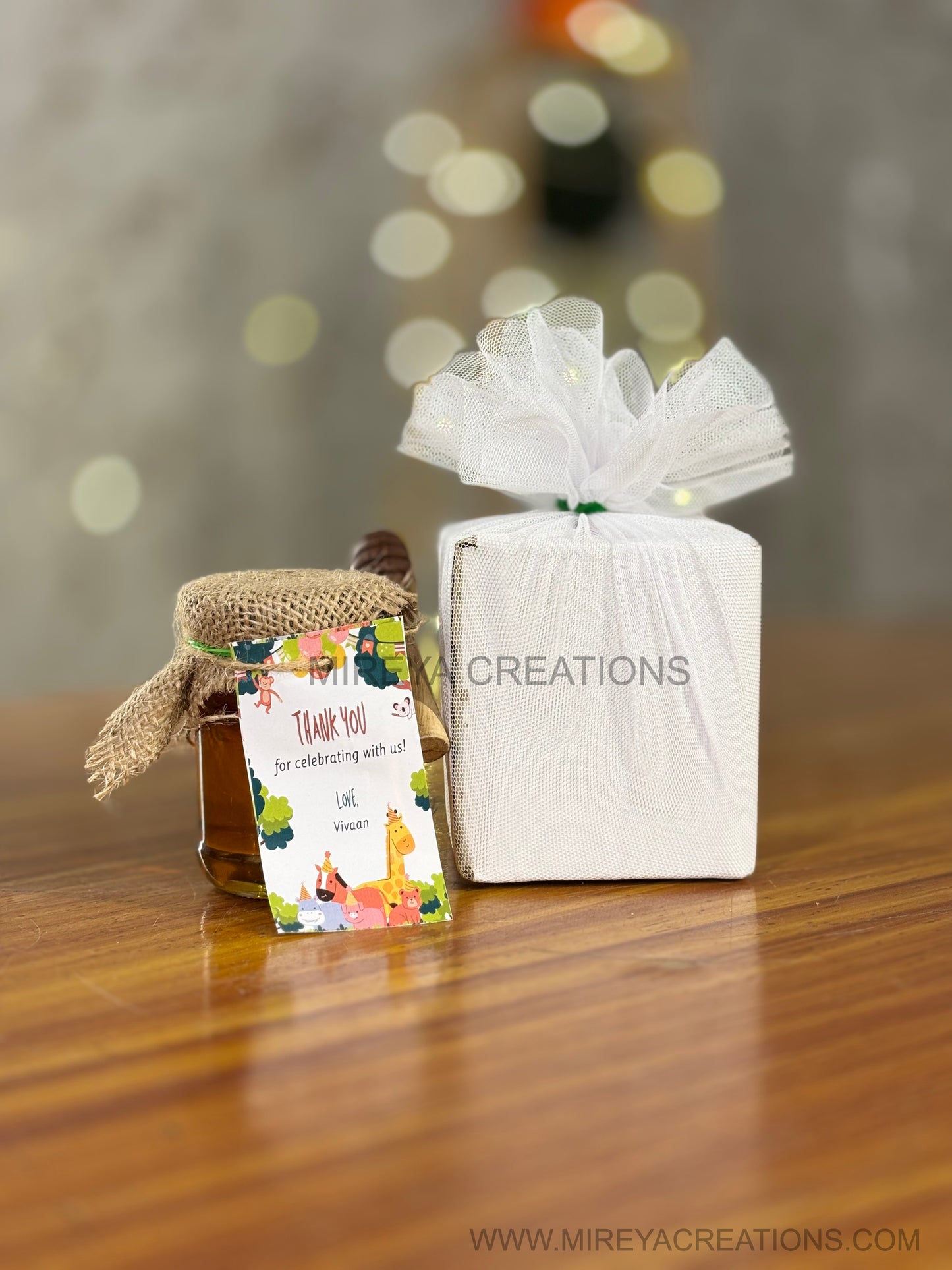 Honey Jar with Dipper | Gourmet Honey Return Gift | Wedding & Festive Favor