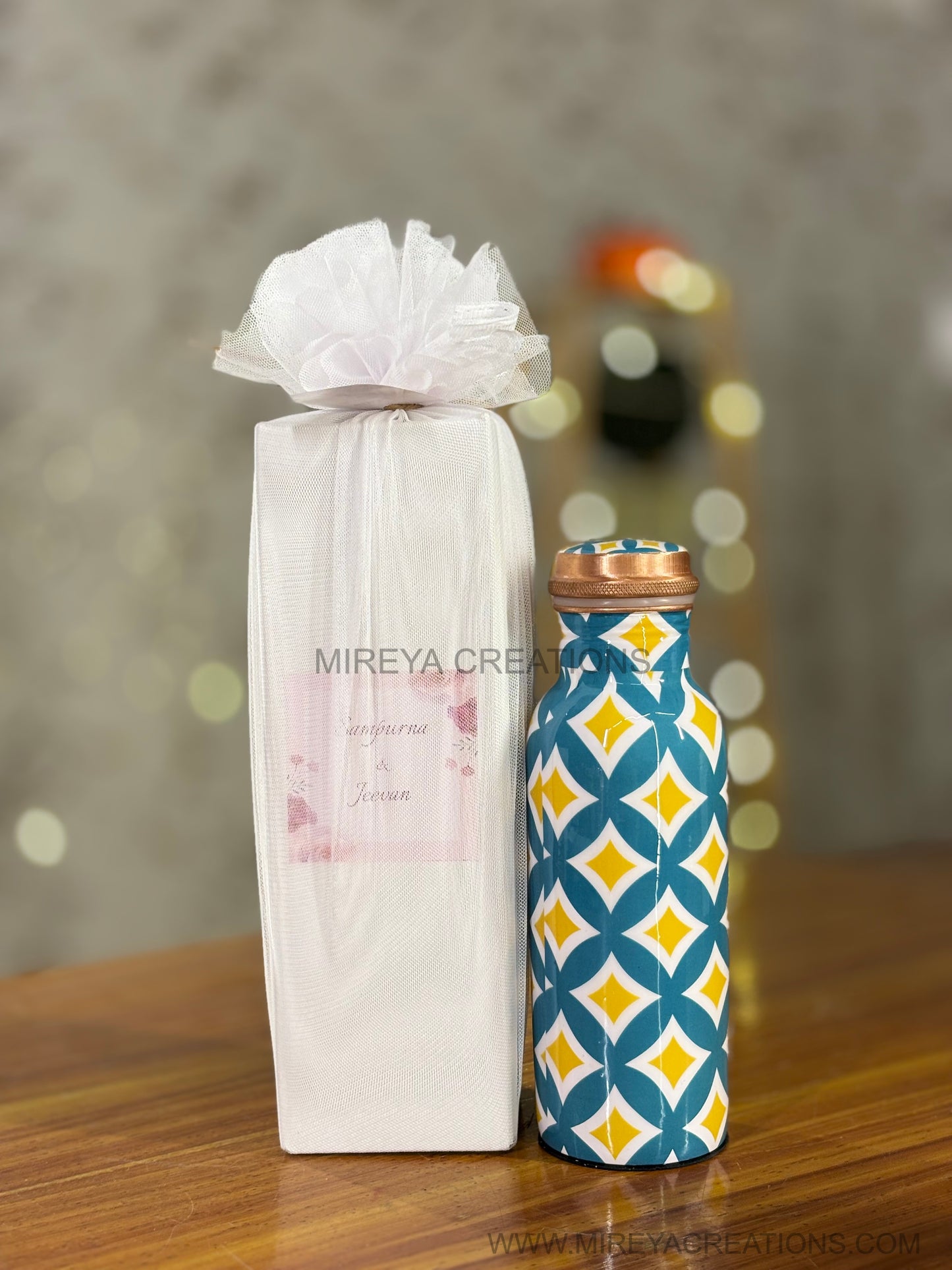 Printed Copper Bottle Return Gift | Premium Copper Water Bottle | Wedding & Housewarming Favor Under ₹1000
