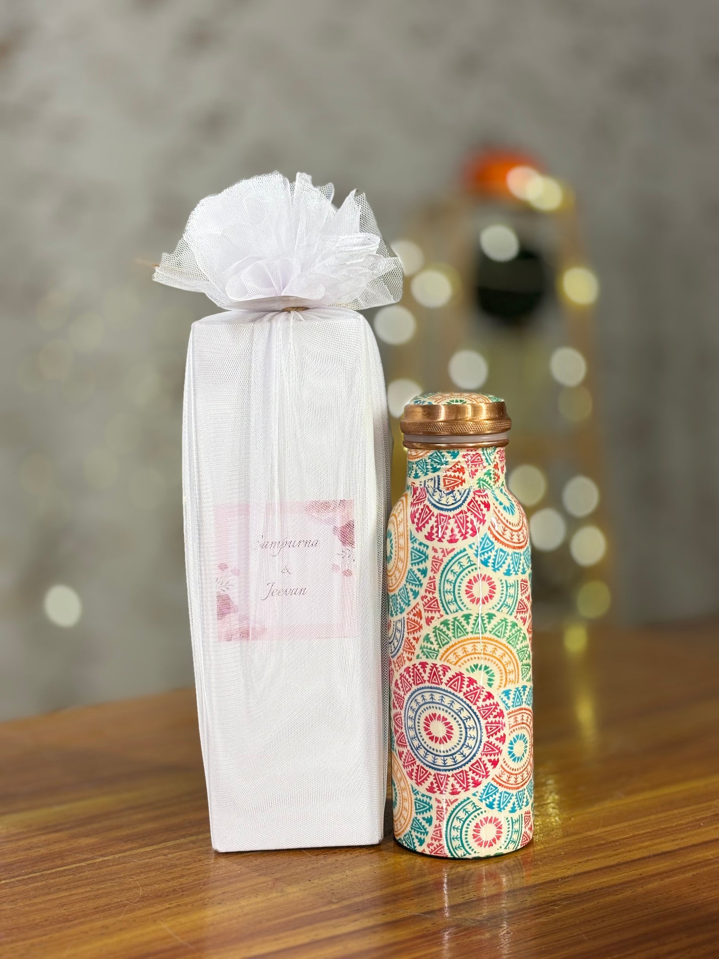 Printed Copper Bottle Return Gift | Premium Copper Water Bottle | Wedding & Housewarming Favor Under ₹700