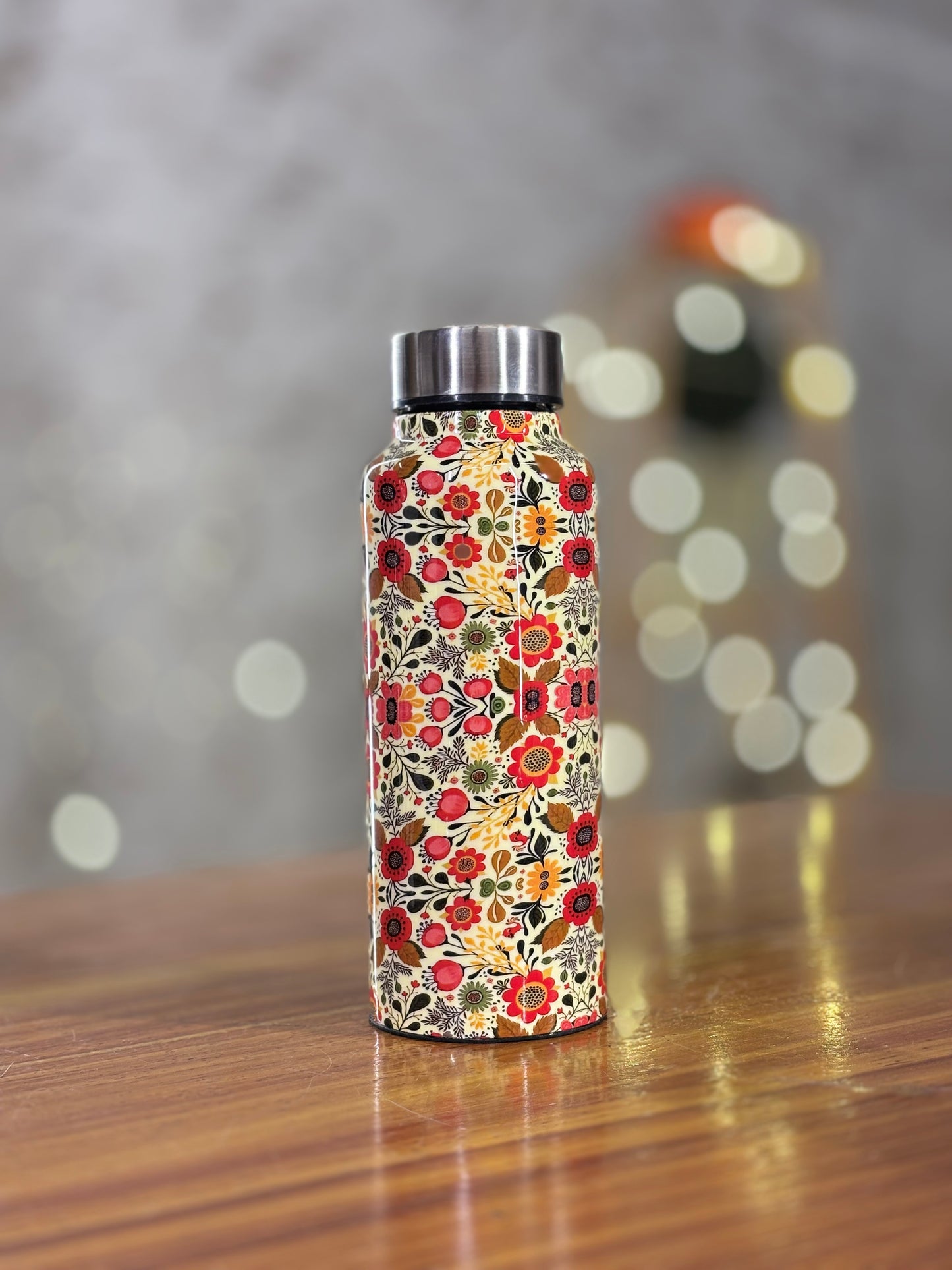 Printed stainless steel water bottle return gift under 500 rupees for wedding