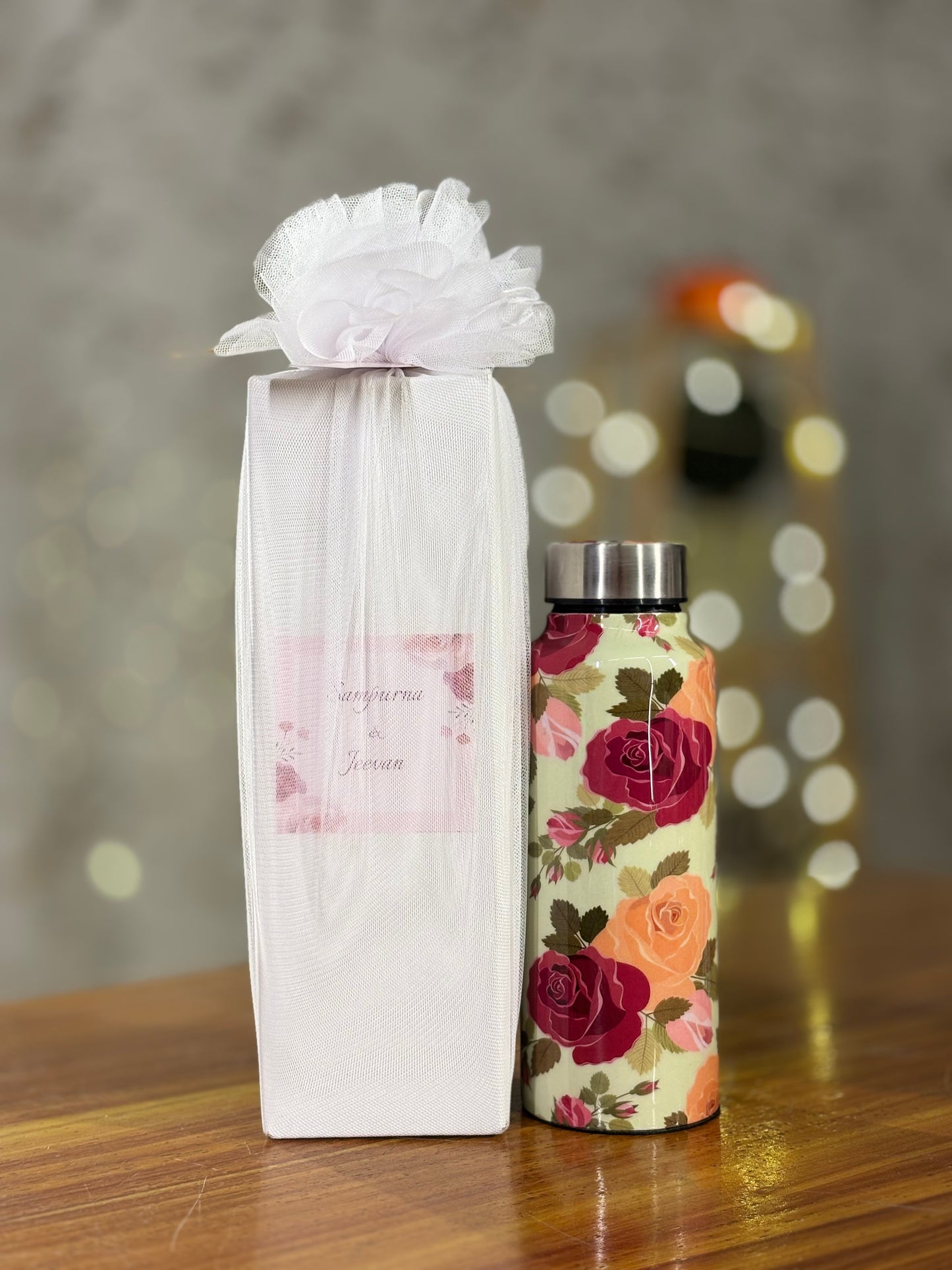 Printed Stainless Steel Bottle Return Gift | Stylish Printed Water Bottle | Wedding & Corporate Favor Under ₹500
