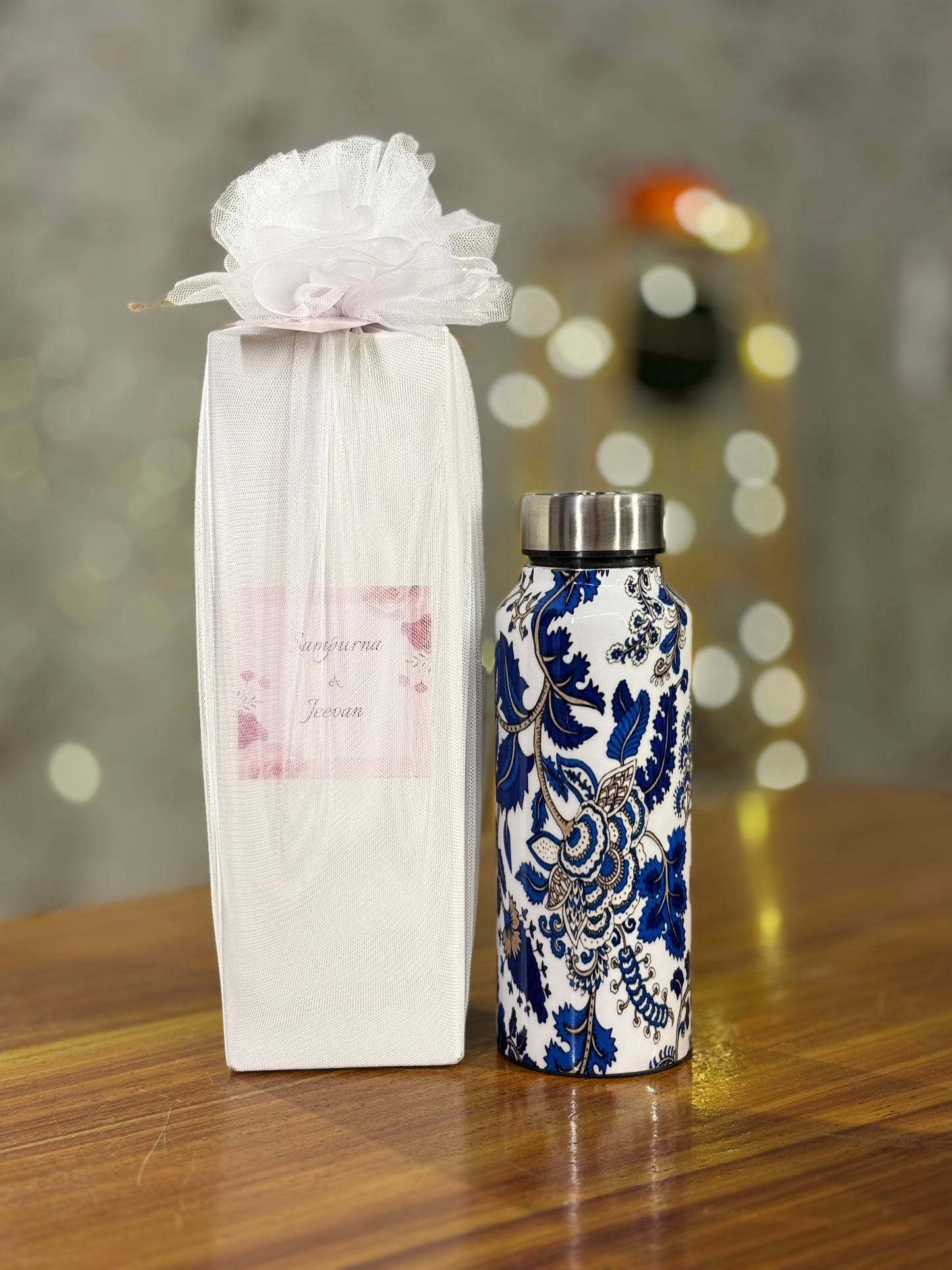 Printed Stainless Steel Bottle Return Gift | Stylish Printed Water Bottle | Wedding & Corporate Favor Under ₹500