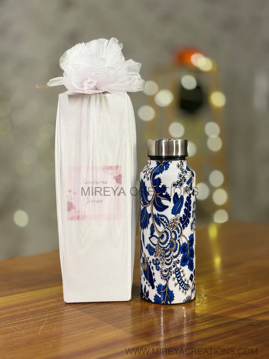 Printed Stainless Steel Bottle Return Gift | Stylish Printed Water Bottle | Wedding & Corporate Favor Under ₹500