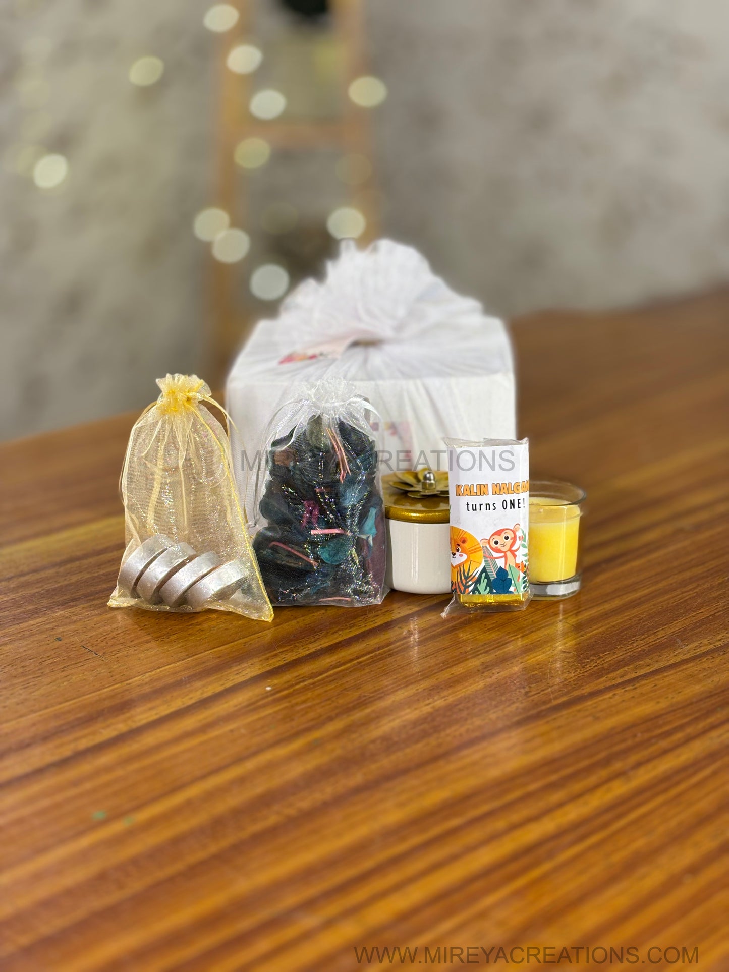 Decorative Jar Return Gift Set | Shot Glass Candle + Potpourri Pouch + Tealight + Chocolate | Wedding & Festive Favor Under ₹500