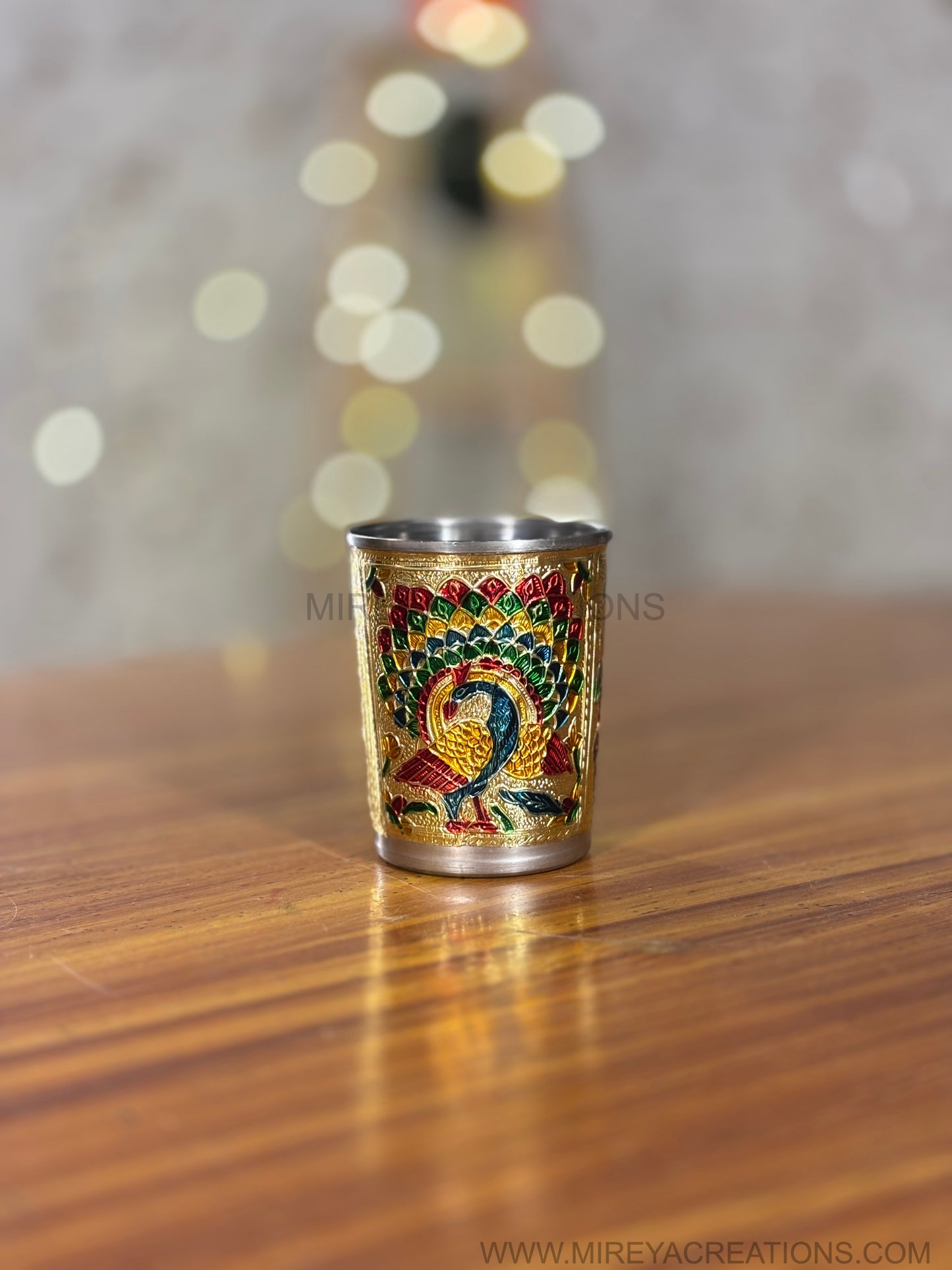 Meenakari Glass Return Gift | Traditional Meenakari Glass | Wedding & Puja Favor Under ₹150