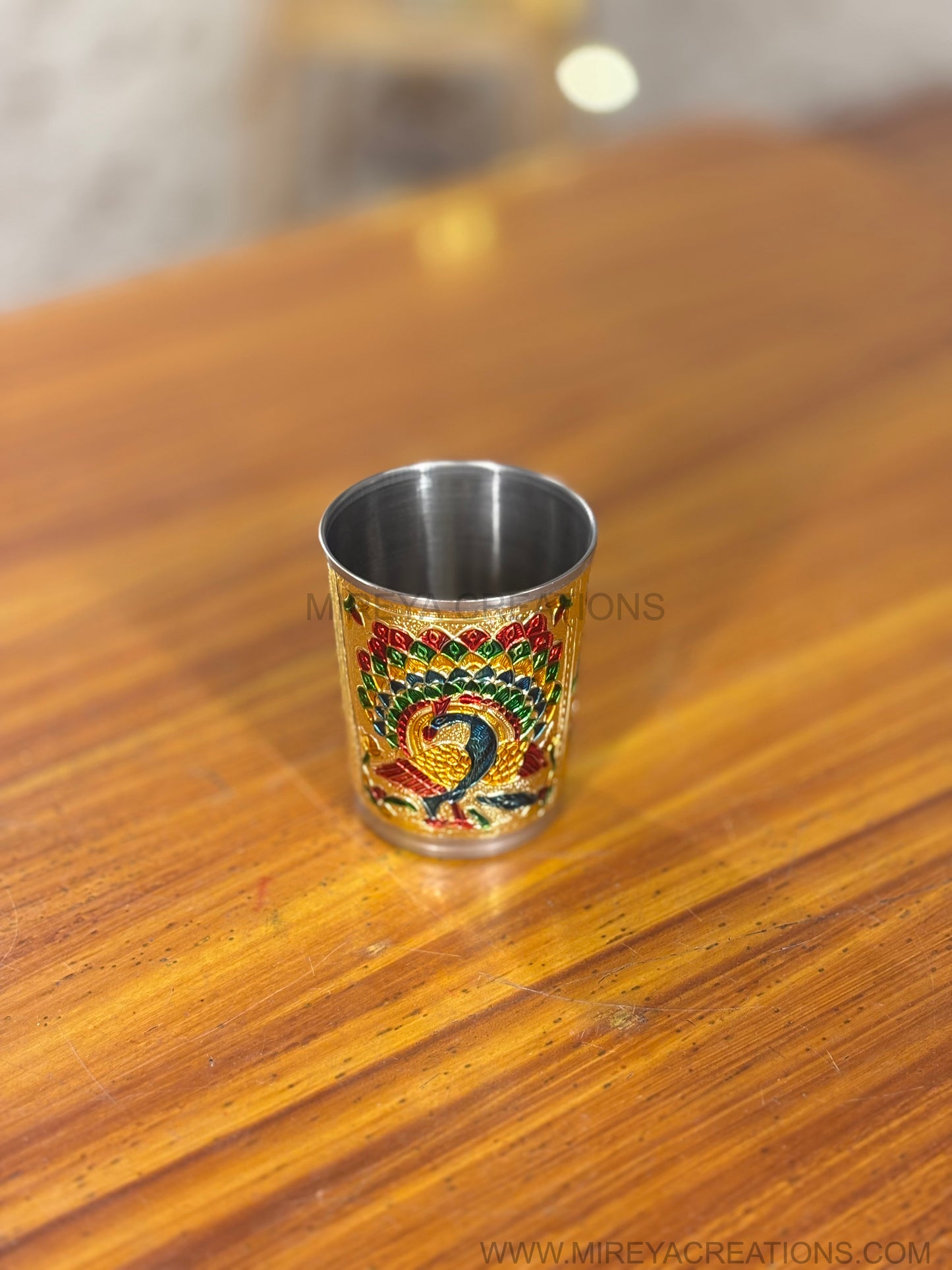 Meenakari Glass Return Gift | Traditional Meenakari Glass | Wedding & Puja Favor Under ₹150