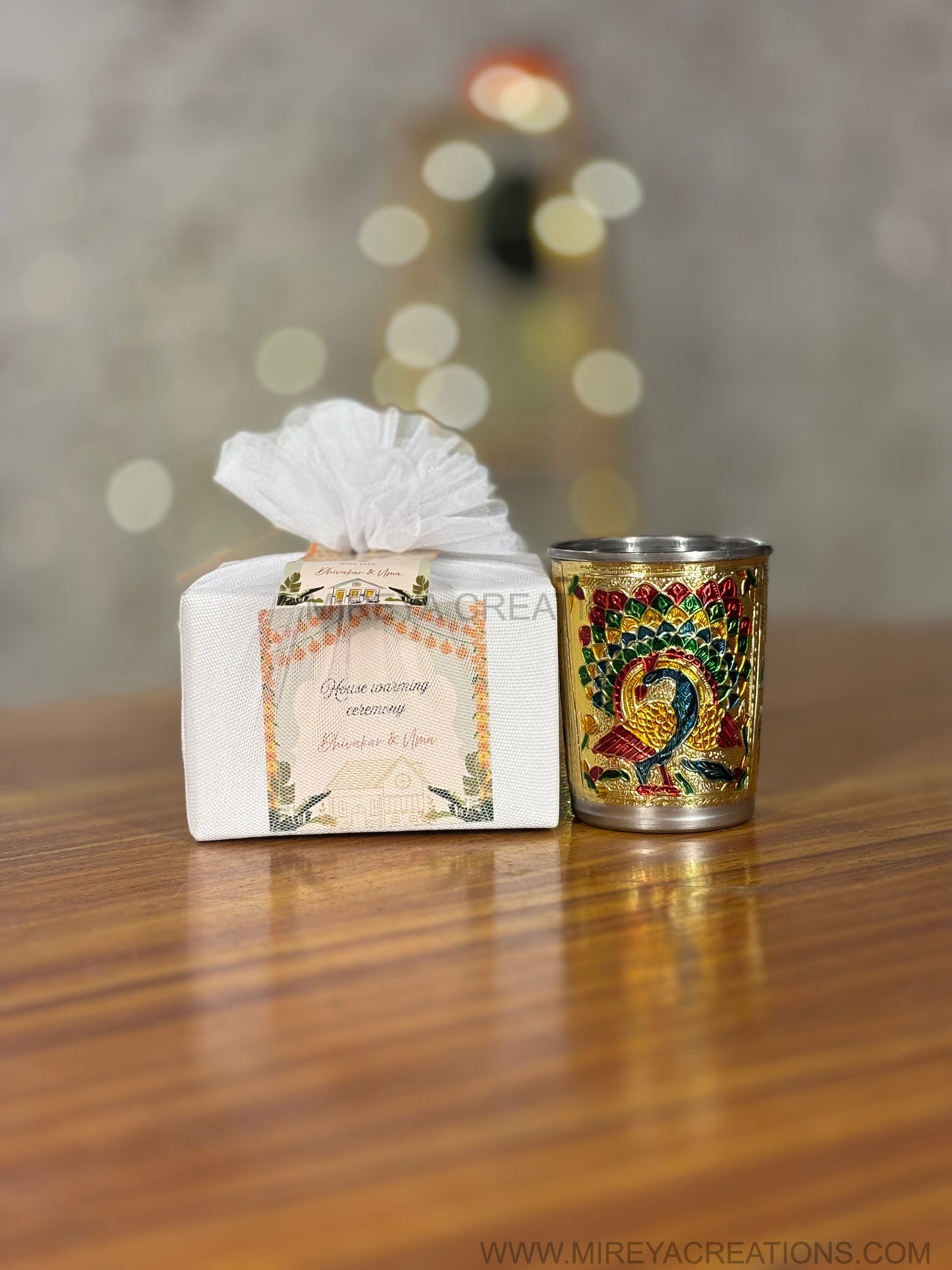 Meenakari Glass Return Gift | Traditional Meenakari Glass | Wedding & Puja Favor Under ₹150