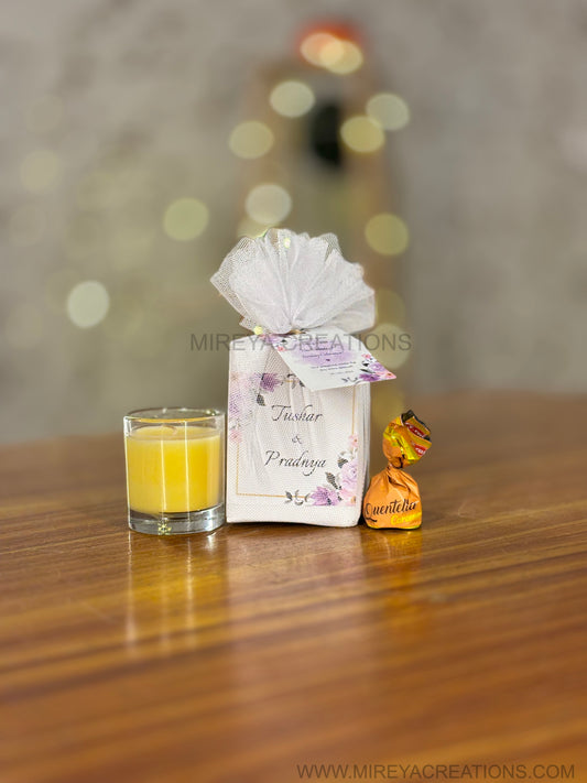 Shot Glass Candle + Chocolate Combo | Return Gift Under ₹100 | Wedding & Baby Shower Favor