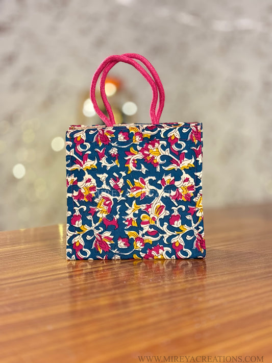 Kalamkari Bag| Boutique-Style Floral Gift Bag | Wedding & Festive Favor Under ₹150