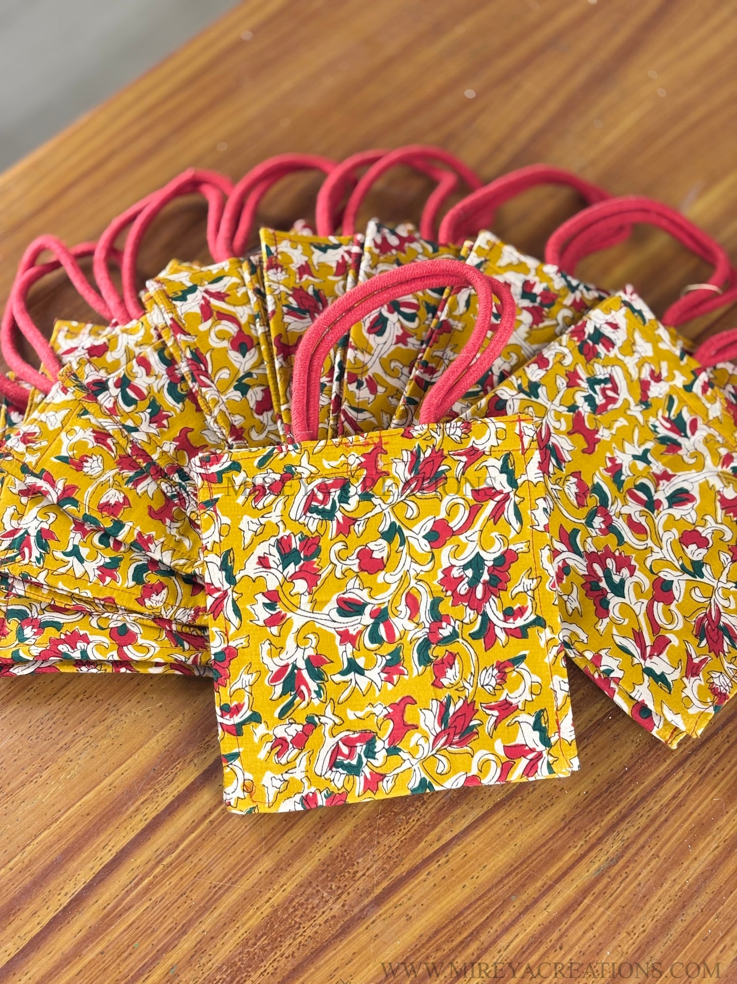Kalamkari Bag | Boutique-Style Floral Gift Bag | Wedding & Festive Favor Under ₹150