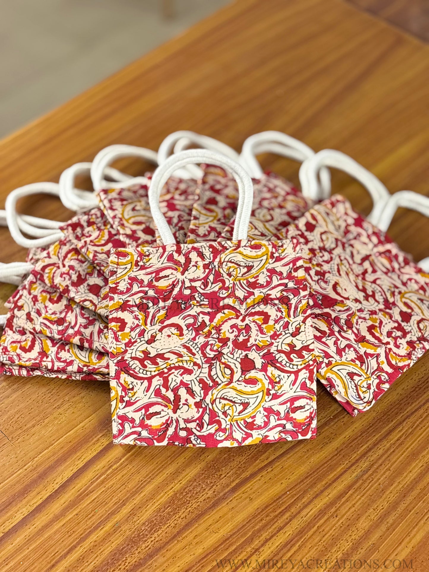 Kalamkari Bag| Boutique-Style Paisley Gift Bag | Wedding & Festive Favor Under ₹150