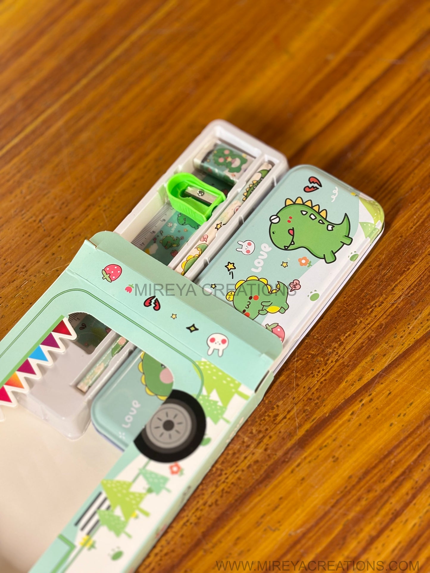 Kids Bus Shaped Stationery Gift Set Return Gift | Colourful Stationery Hamper for Children | Birthday & School Event Favor Under ₹150