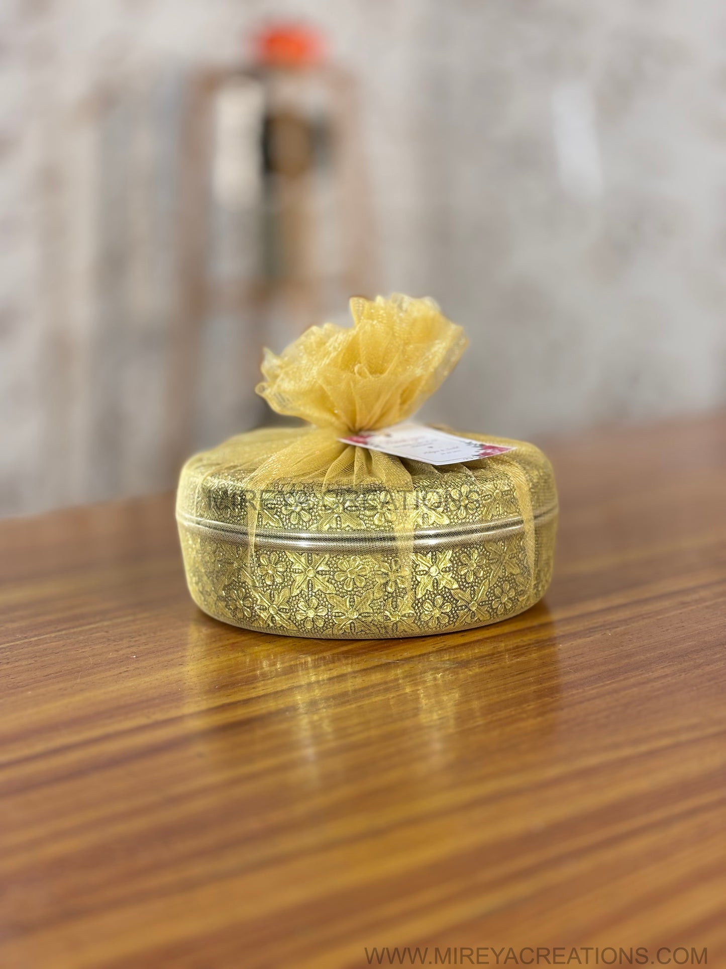 Meenakari Spice Box Return Gift | Embossed Metal Dry Fruit Box with Katoris | Wedding & Puja Favor Under ₹1000