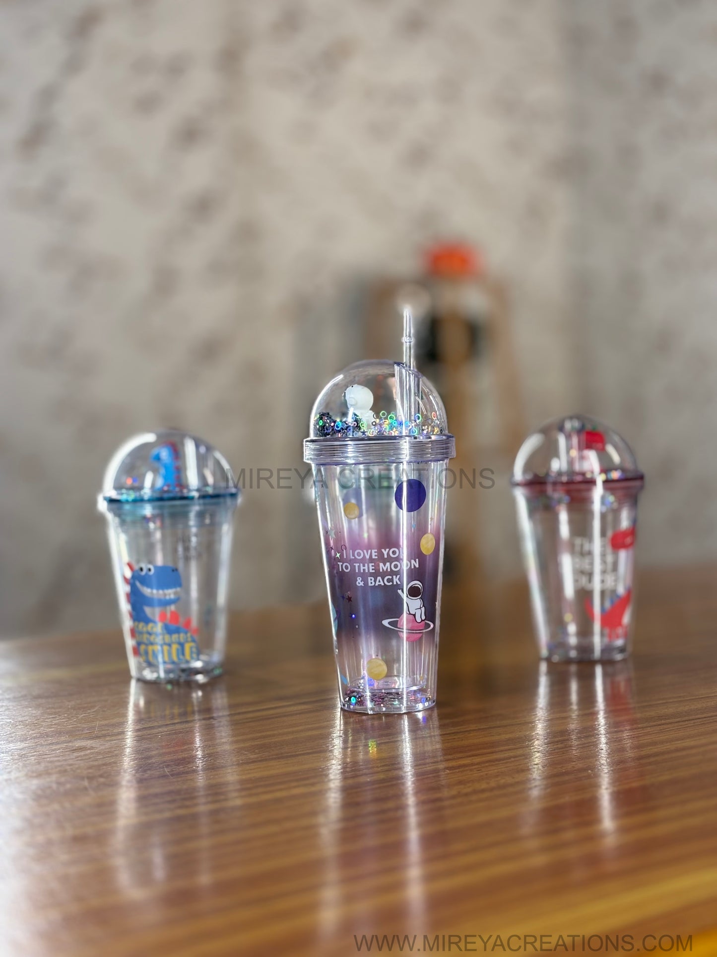 Kids Sipper Tumbler Return Gift | Cute Printed Dome Lid Cup with Straw | Birthday Party Favor Under ₹300