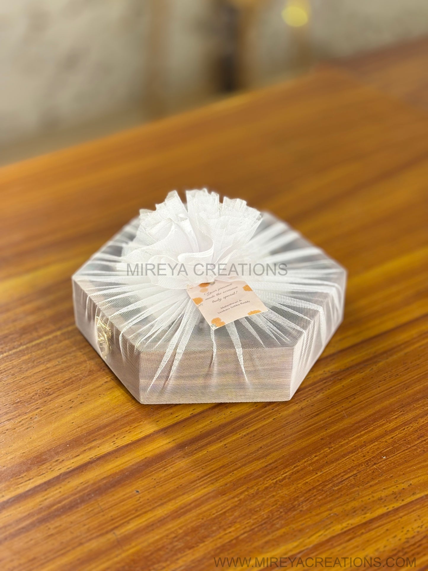 Hexagon Wooden Dry Fruit Box Return Gift | Wooden Organizer with Spoon & Transparent Lid | Wedding & Festive Favor Under ₹1000