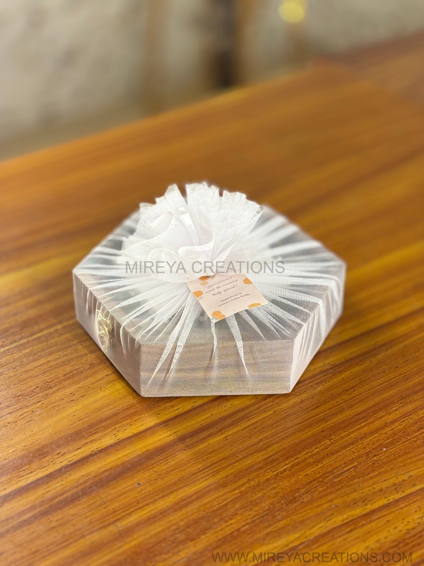 Hexagon Wooden Dry Fruit Box Return Gift | Wooden Organizer with Spoon & Transparent Lid | Wedding & Festive Favor Under ₹1000