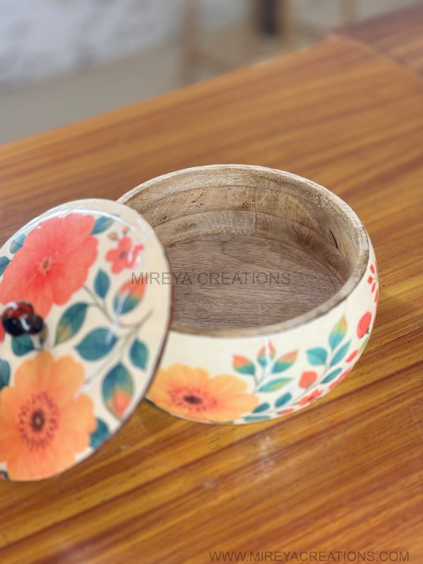 Hand Painted Floral Wooden Box Return Gift | Decorative Multipurpose Storage Box | Wedding & Festive Favor Under ₹1000
