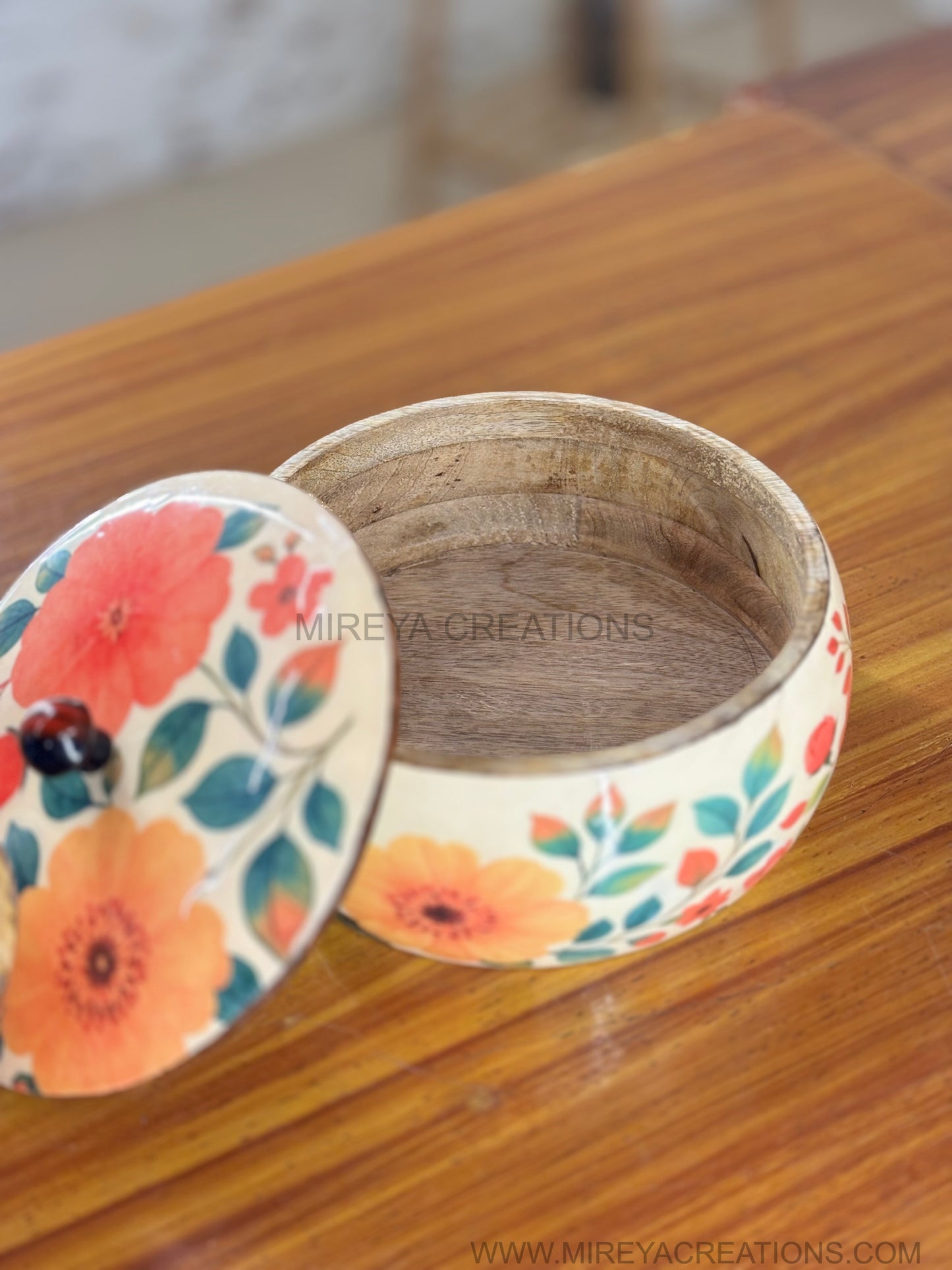 Hand Painted Floral Wooden Box Return Gift | Decorative Multipurpose Storage Box | Wedding & Festive Favor Under ₹1000