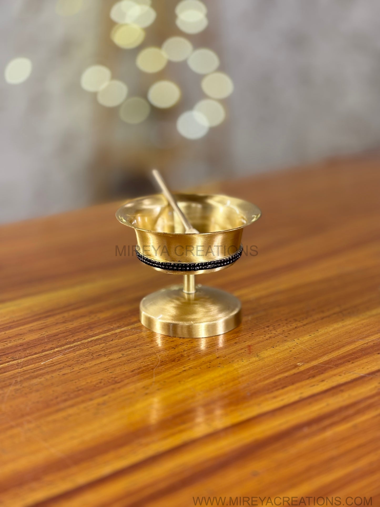 Brass Dessert Bowl with Spoon Return Gift | Handcrafted Brass Bowl Under ₹900 | Wedding & Housewarming Favor