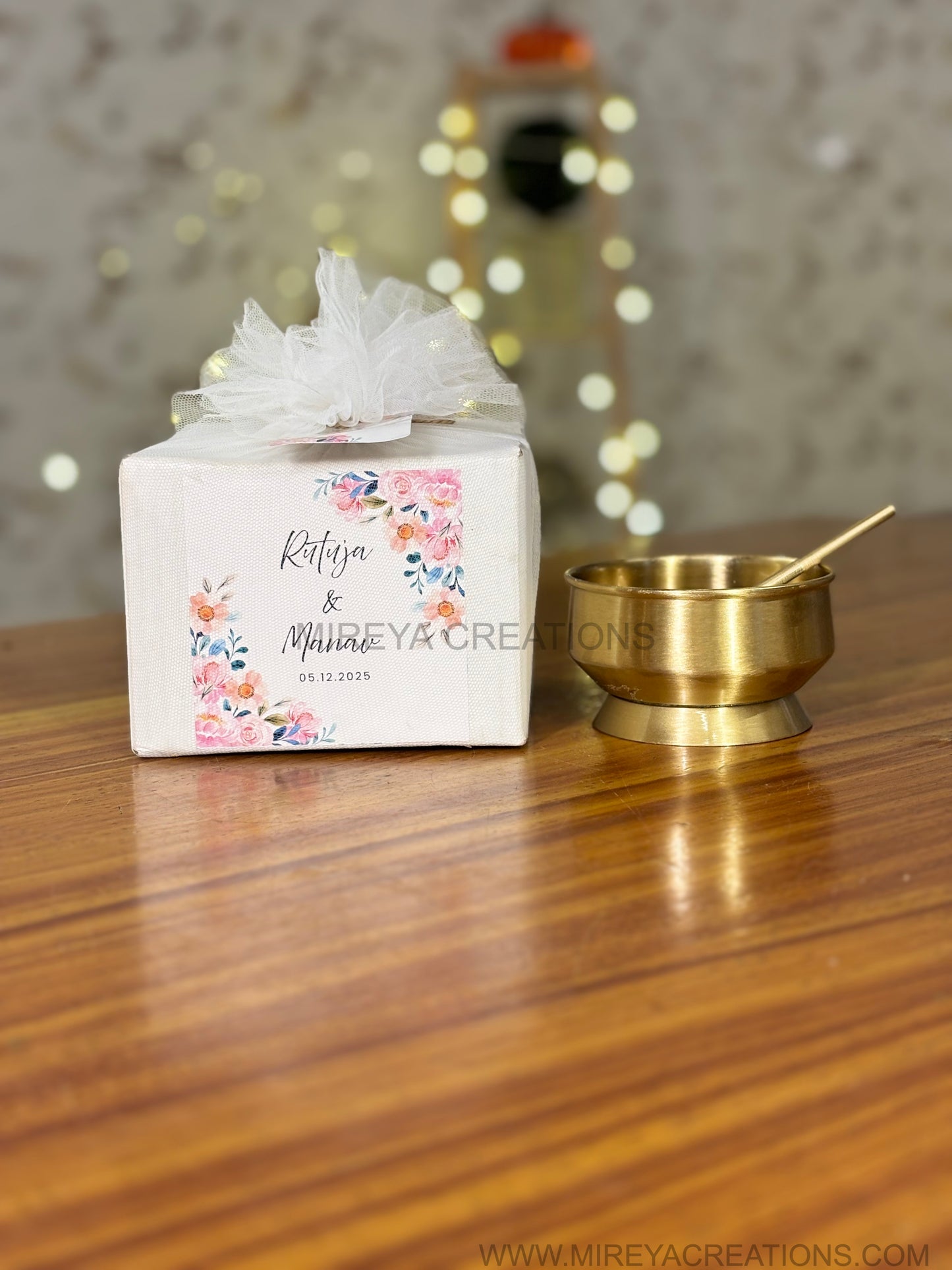 Brass Pedestal Ice-Cream Bowl Return Gift | Traditional Brass Puja Bowl Under ₹1000 | Wedding & Festive Favor