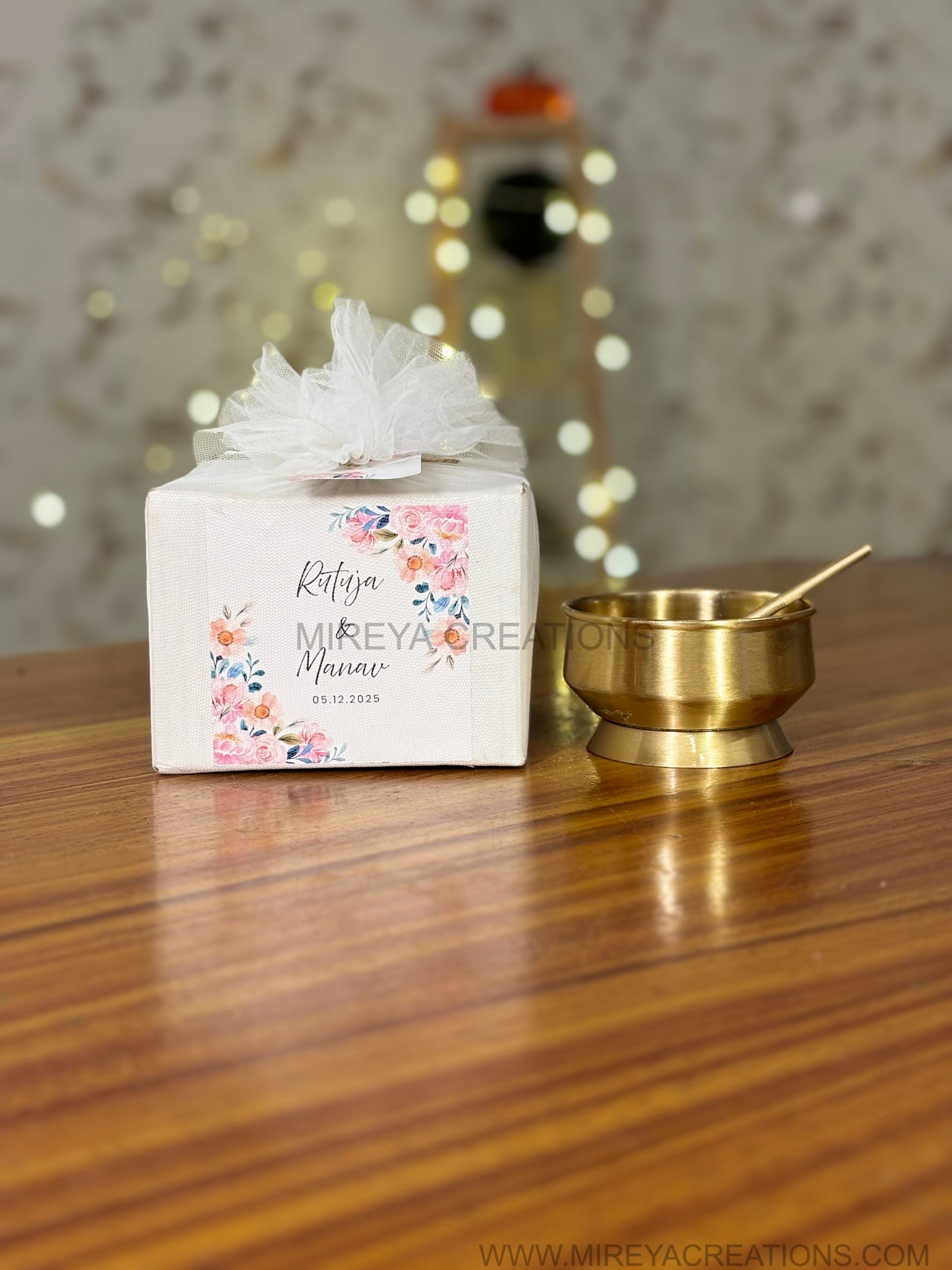 Brass Pedestal Ice-Cream Bowl Return Gift | Traditional Brass Puja Bowl Under ₹1000 | Wedding & Festive Favor