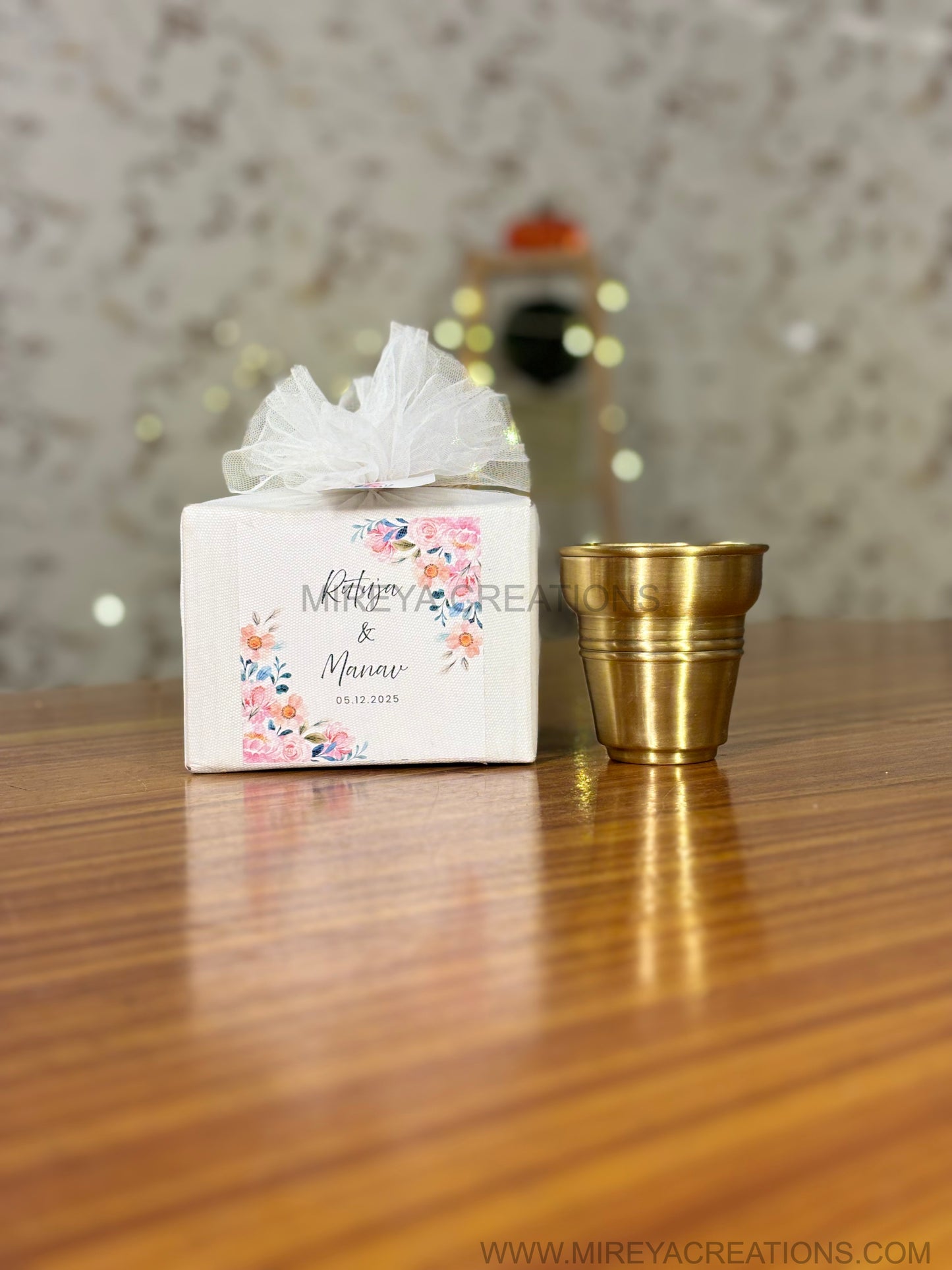 Mini Brass Puja Tumbler Return Gift | Handcrafted Brass Glass Under ₹500 | Wedding & Housewarming Favor