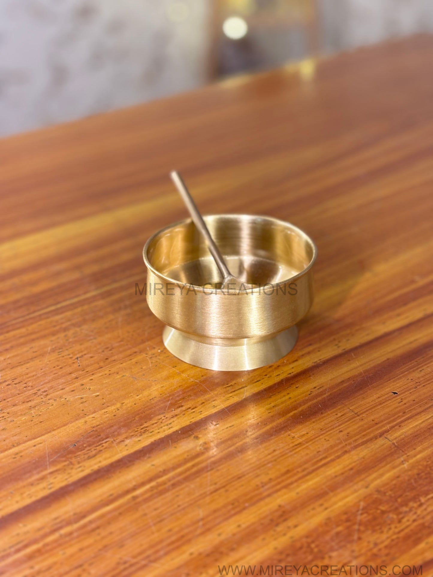 Brass Pedestal Ice-Cream Bowl Return Gift | Traditional Brass Puja Bowl Under ₹1000 | Wedding & Festive Favor