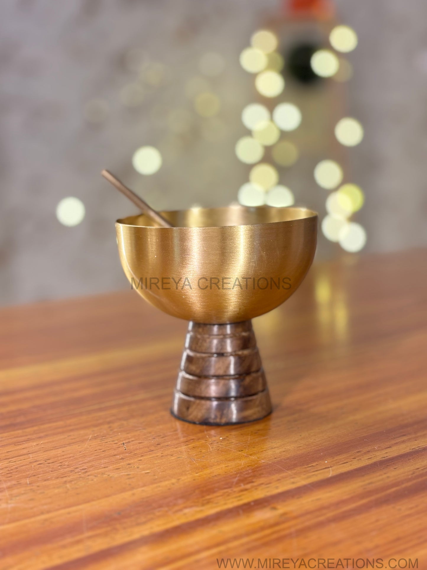 Brass Pedestal Dessert Bowl Return Gift | Traditional Brass Return Gift Under ₹800 | Wedding & Festive Favor