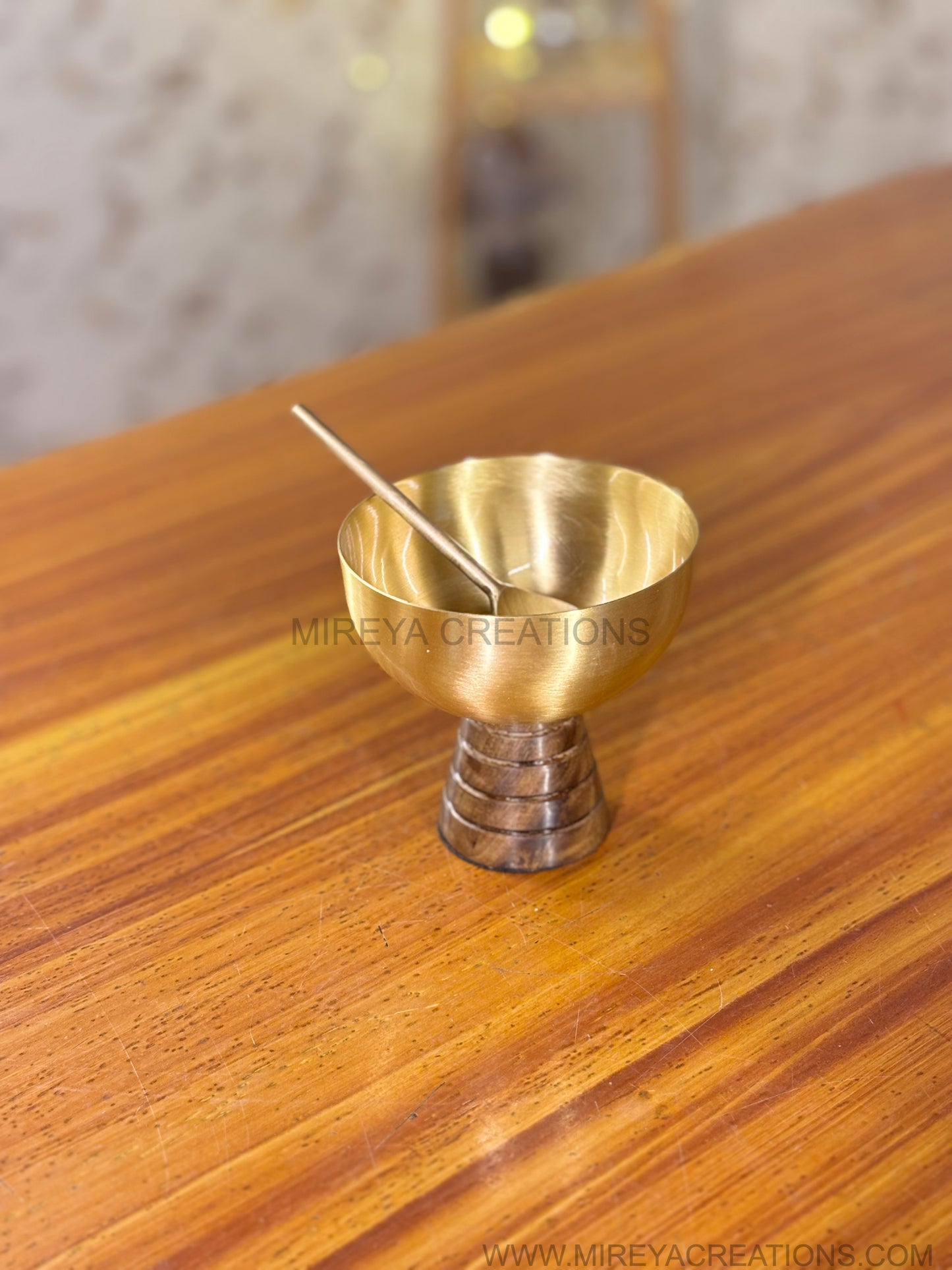 Brass Pedestal Dessert Bowl Return Gift | Traditional Brass Return Gift Under ₹800 | Wedding & Festive Favor
