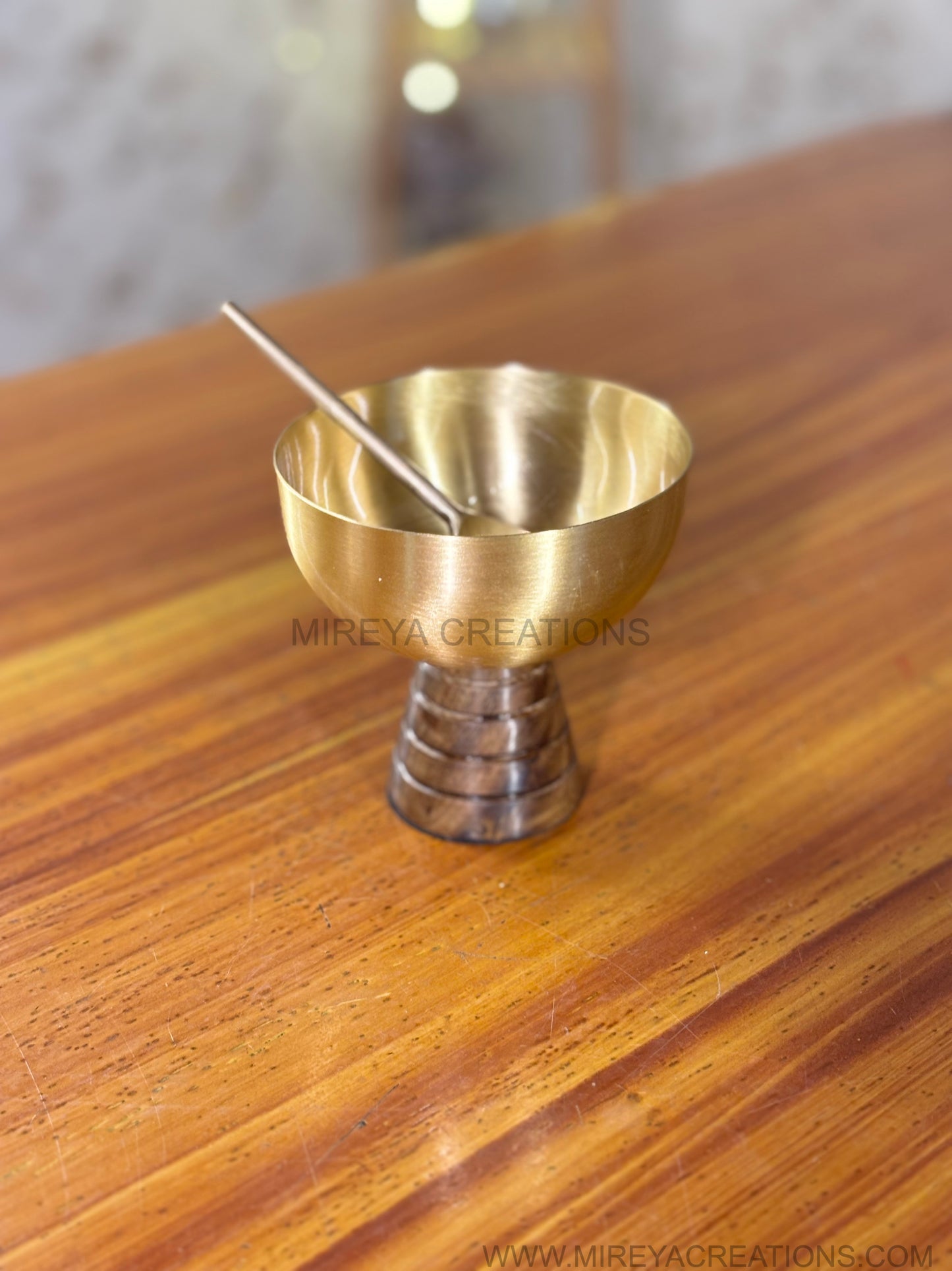 Brass Pedestal Dessert Bowl Return Gift | Traditional Brass Return Gift Under ₹800 | Wedding & Festive Favor