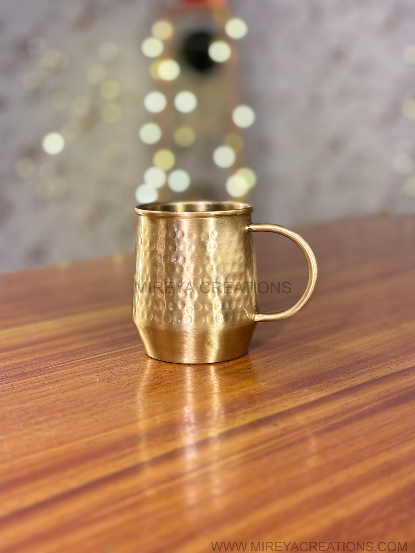Hammered Brass Mug Return Gift | Brass Mug with Handle Under ₹900 | Wedding & Housewarming Favor