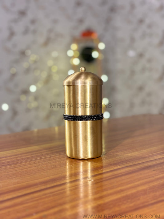 Brass Degree Coffee Filter with Beaded Band | Traditional Coffee Filter Return Gift Under ₹1200 | Wedding & Puja Favor