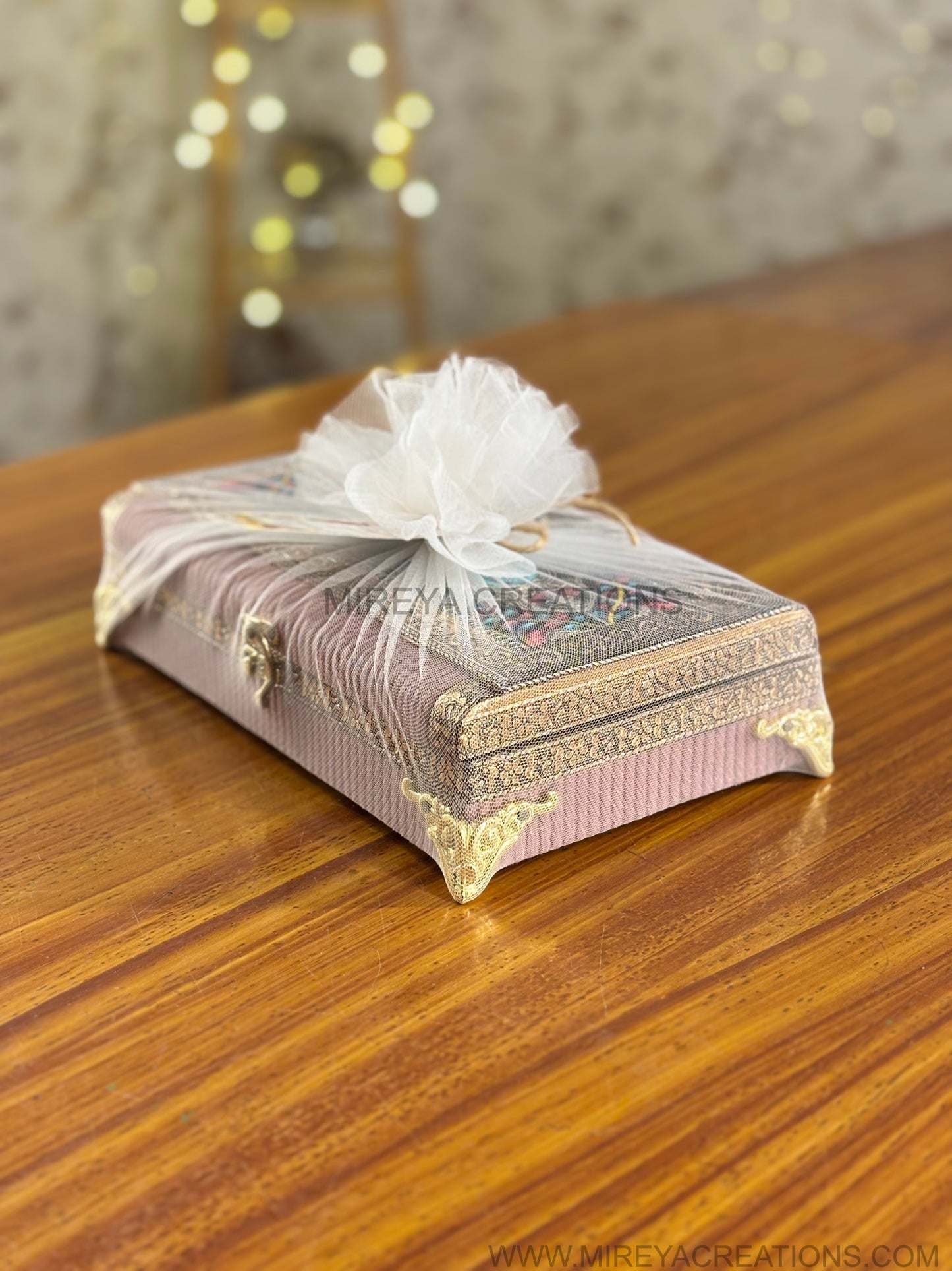 Antique Finish Rectangular Box Return Gift | Decorative Storage Box Under ₹500 | Wedding & Puja Favor