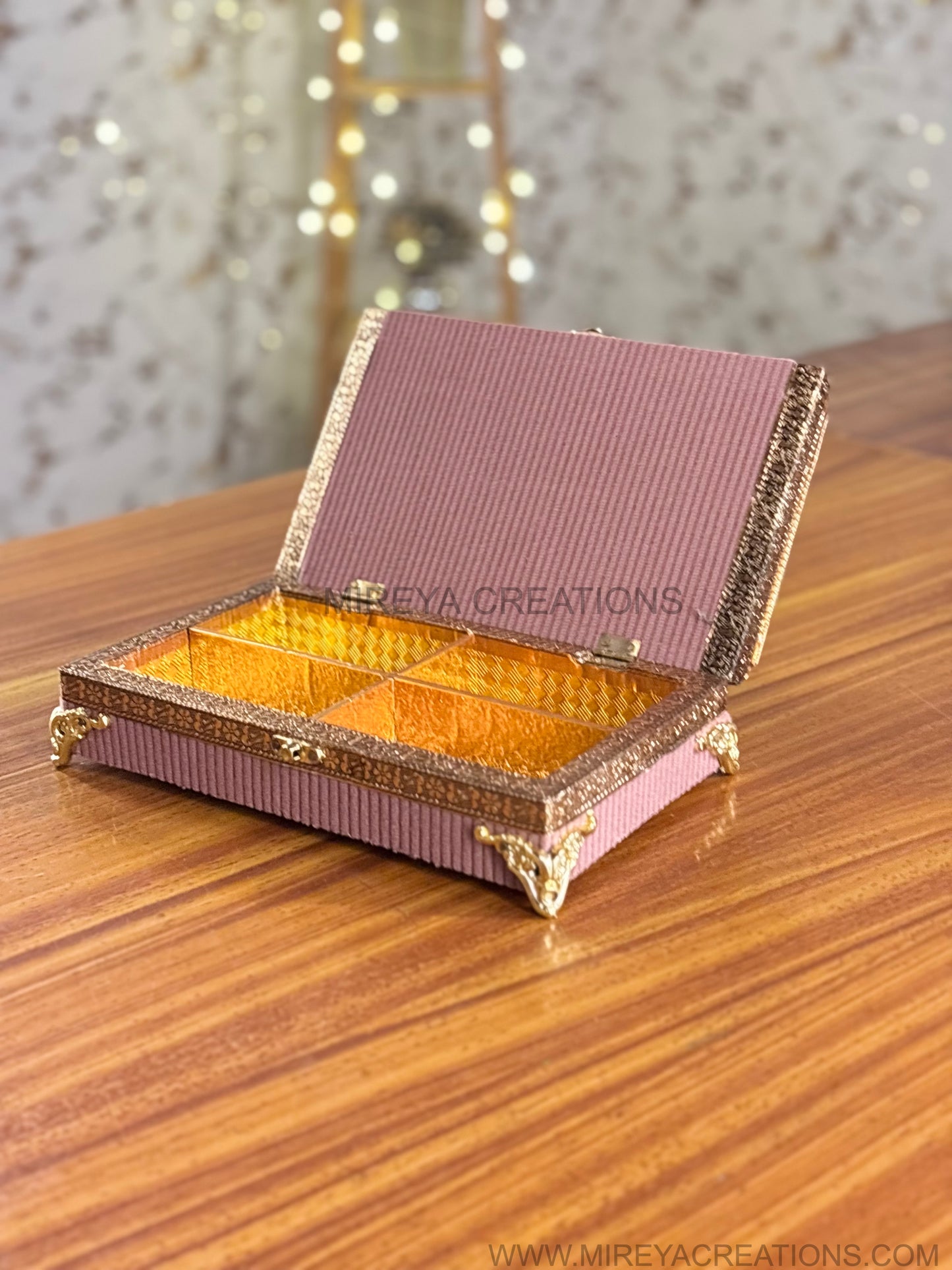 Antique Finish Rectangular Box Return Gift | Decorative Storage Box Under ₹500 | Wedding & Puja Favor