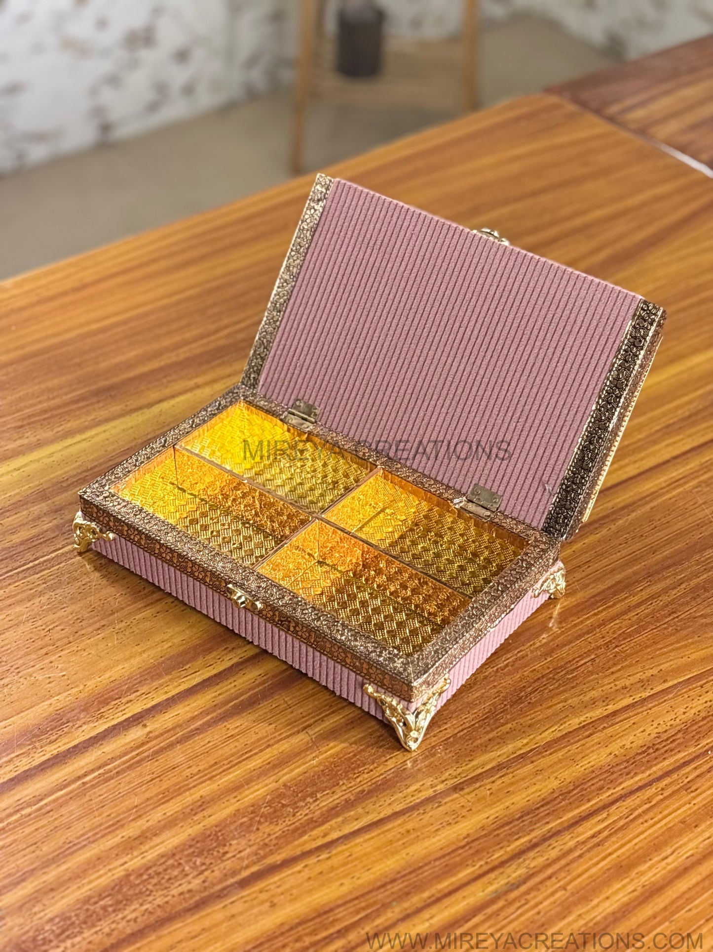 Antique Finish Rectangular Box Return Gift | Decorative Storage Box Under ₹500 | Wedding & Puja Favor