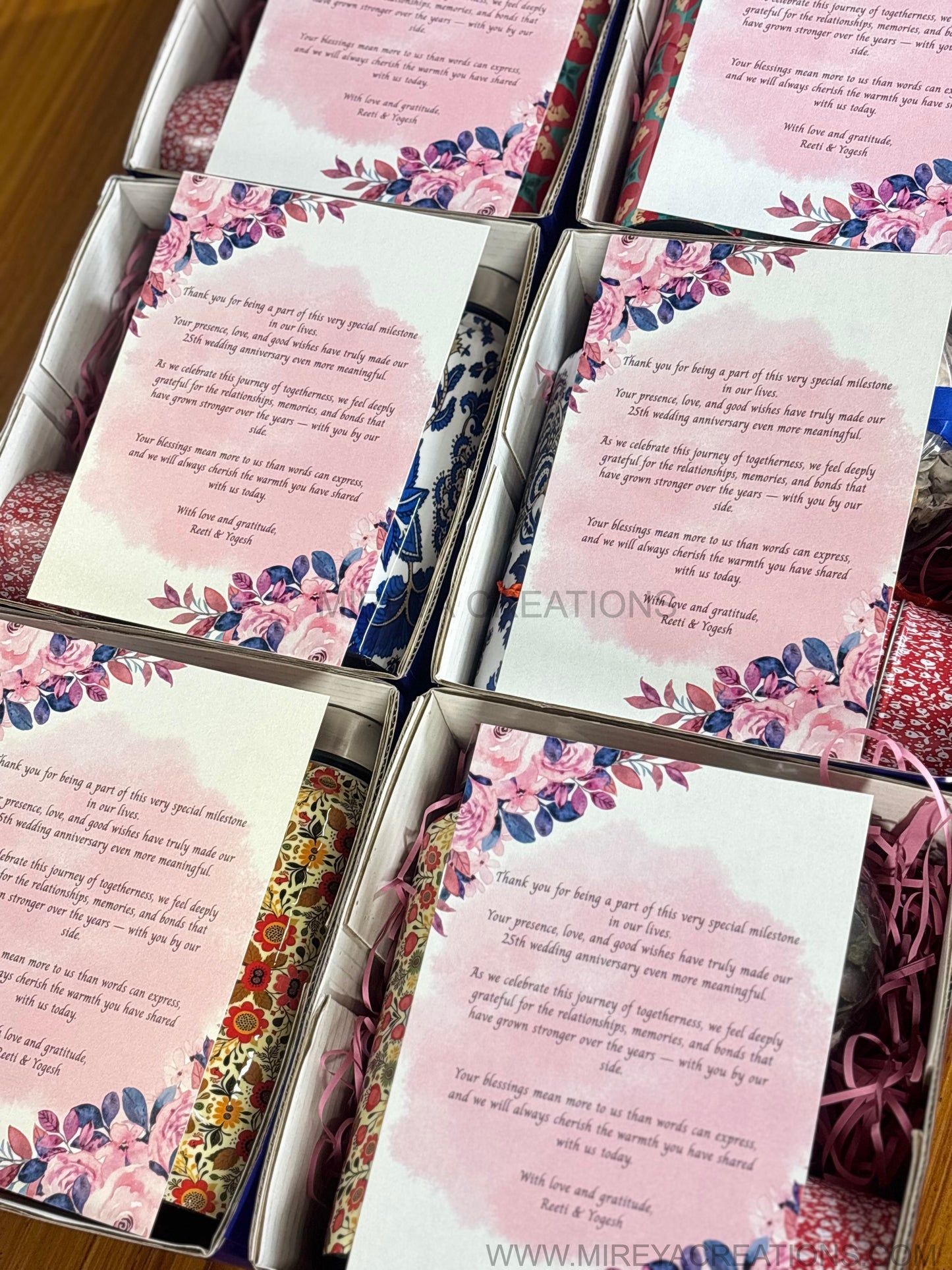 Printed Steel Bottle Gift Set Return Gift | Candle, Potpourri, Card & Chocolates Combo Under ₹1100 | Wedding & Event Favor