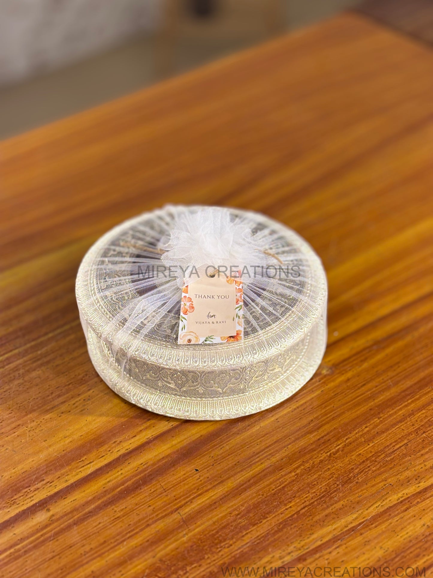 German Silver Decorative Round Box Return Gift | Traditional Silver Box Under ₹500 | Wedding & Housewarming Favor